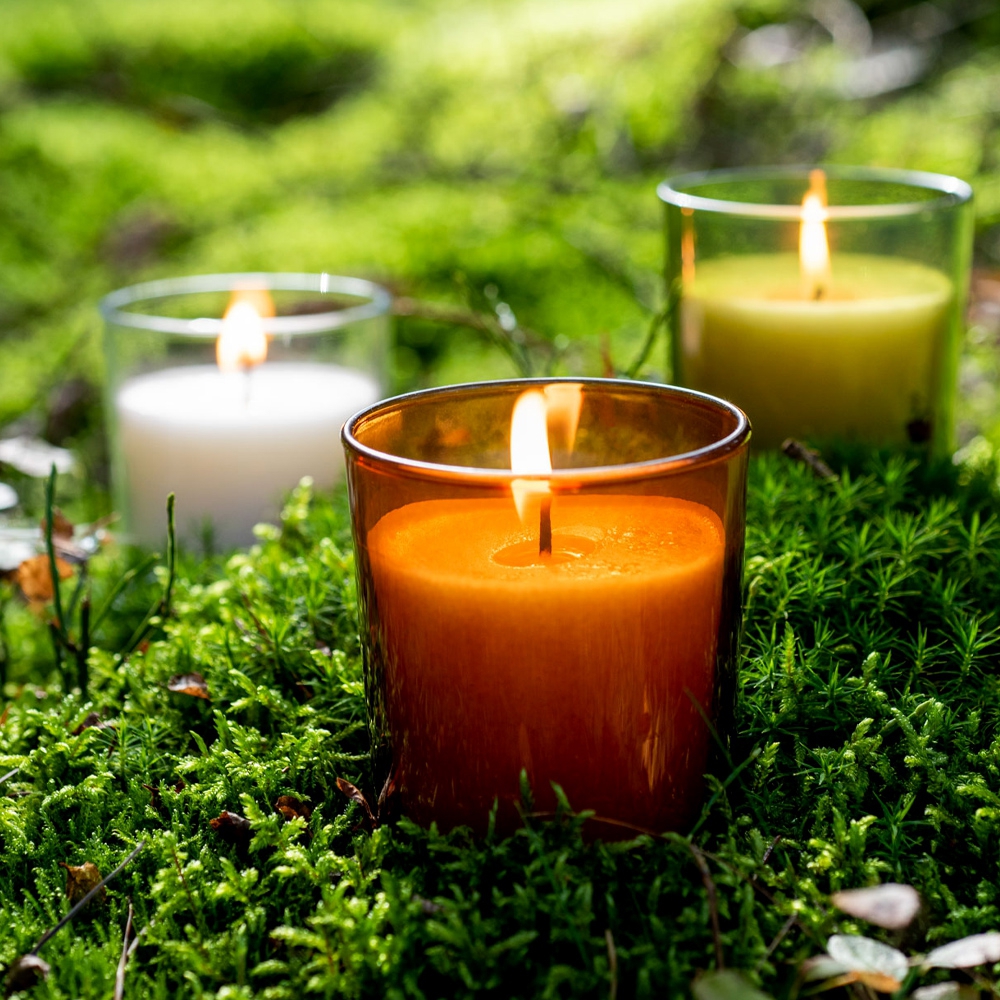 Qult Senses of Nature - EARTH - Scented candles in glass incl. wooden lid - Indian Summer