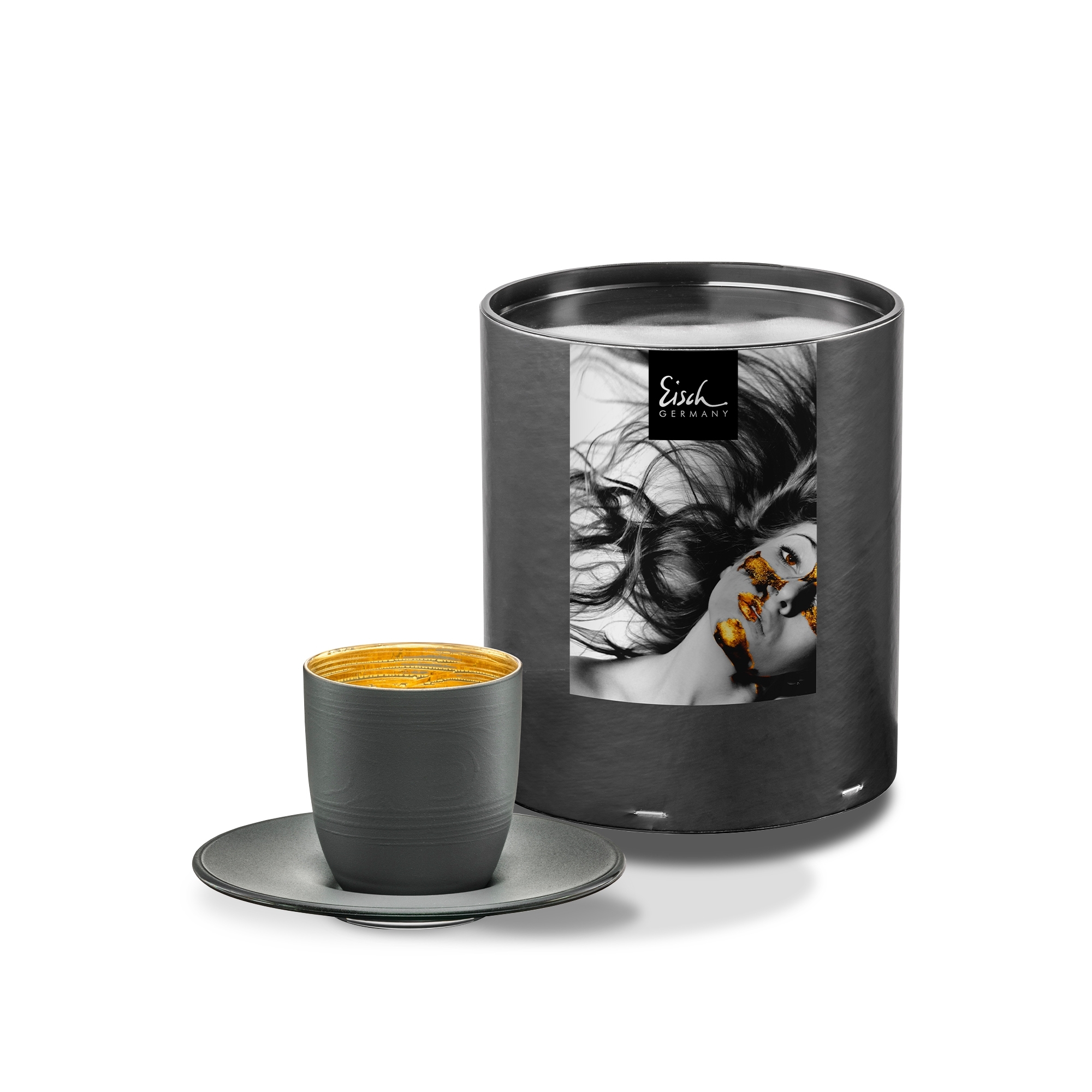 Eisch – COSMO COLLECT espresso set, grey/gold