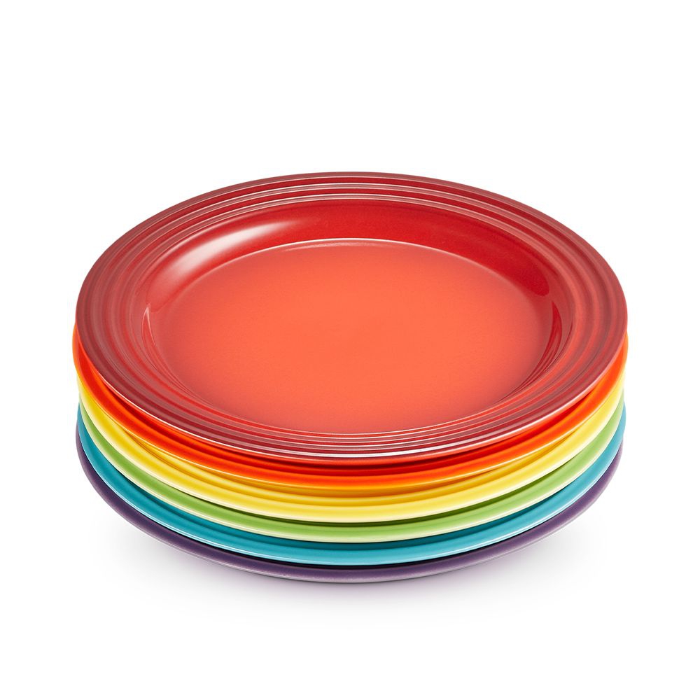 Le Creuset - Set of 6 Side Plates Rainbow