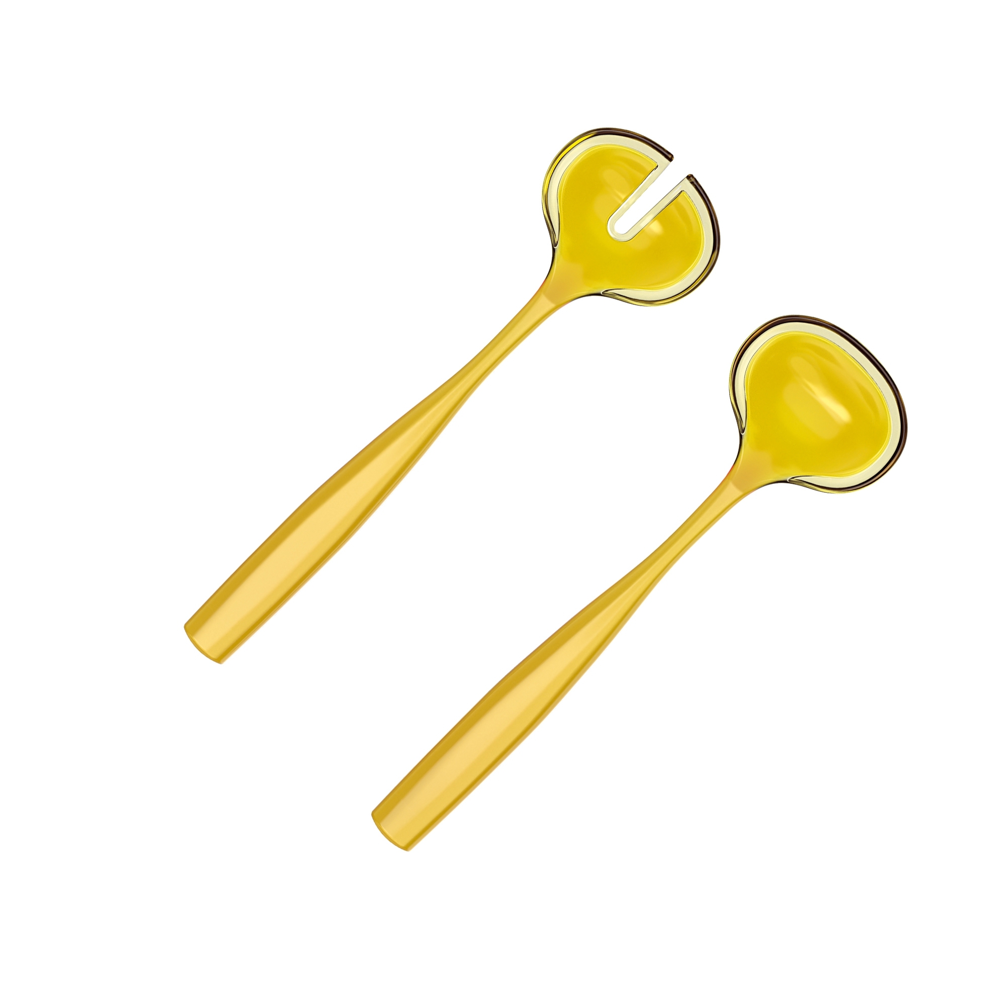Guzzini - salad cutlery "Dolce Vita" - amber yellow Guzzini - salad cutlery "Dolce Vita" - amber yellow