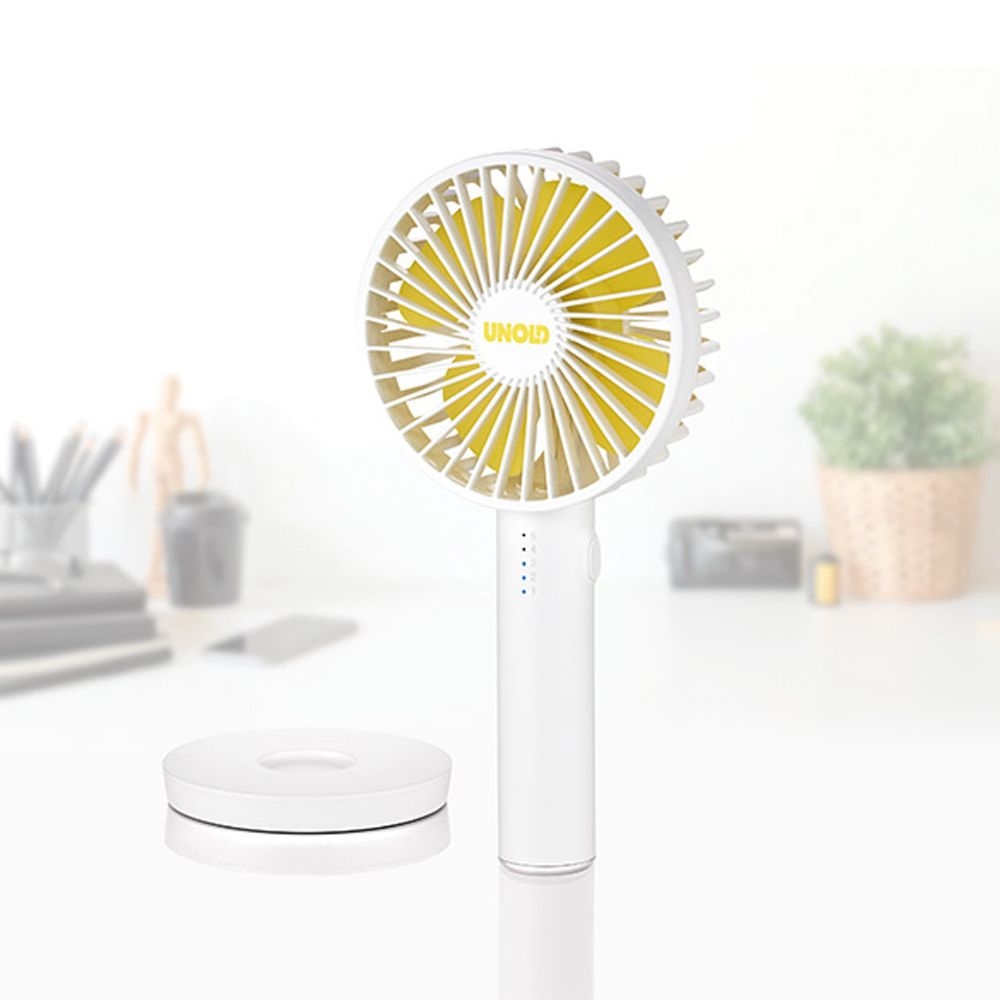 Unold - Handventilator - Breezy II - weiß/gelb