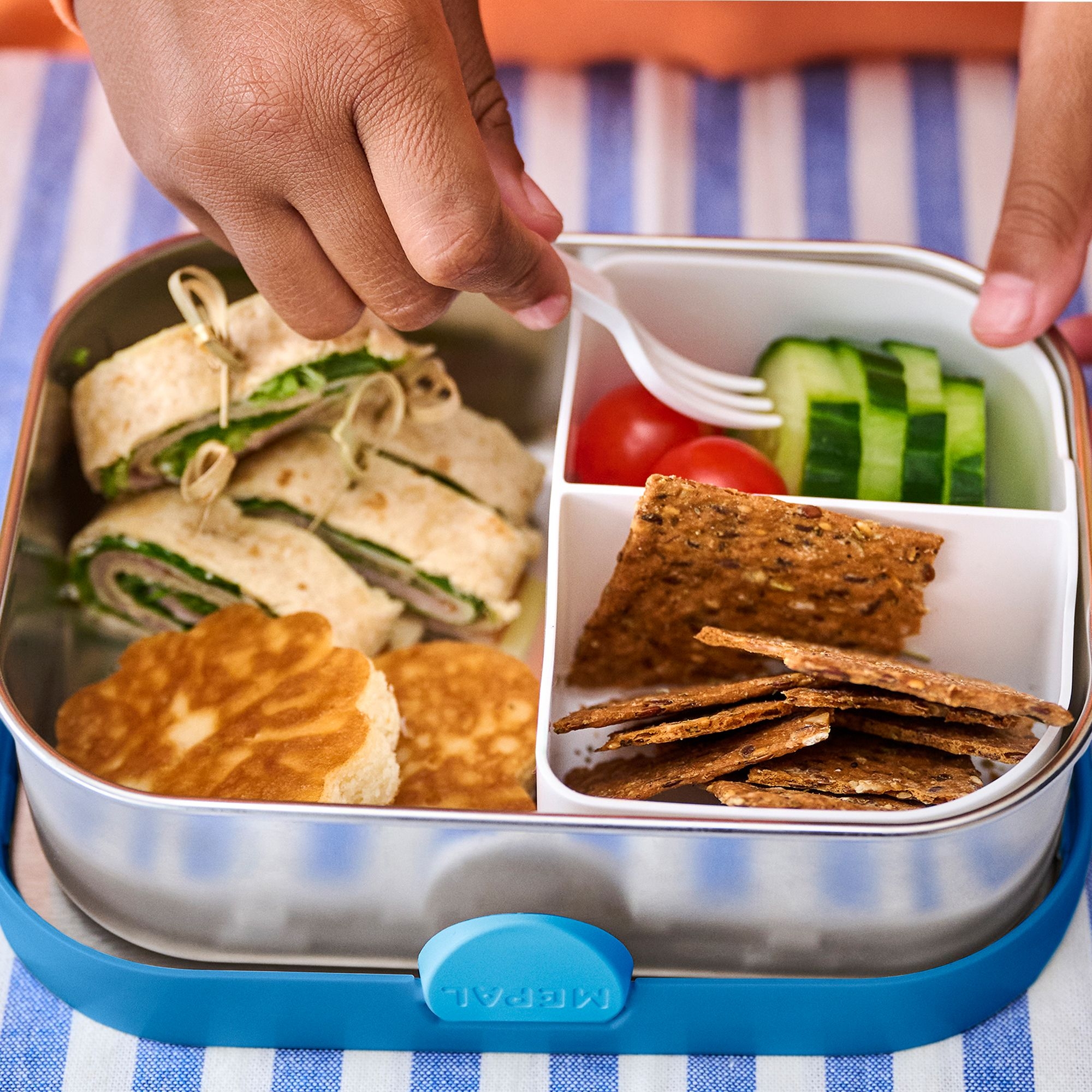 Mepal - Campus - Stainless Steel Lunchbox - cool blue