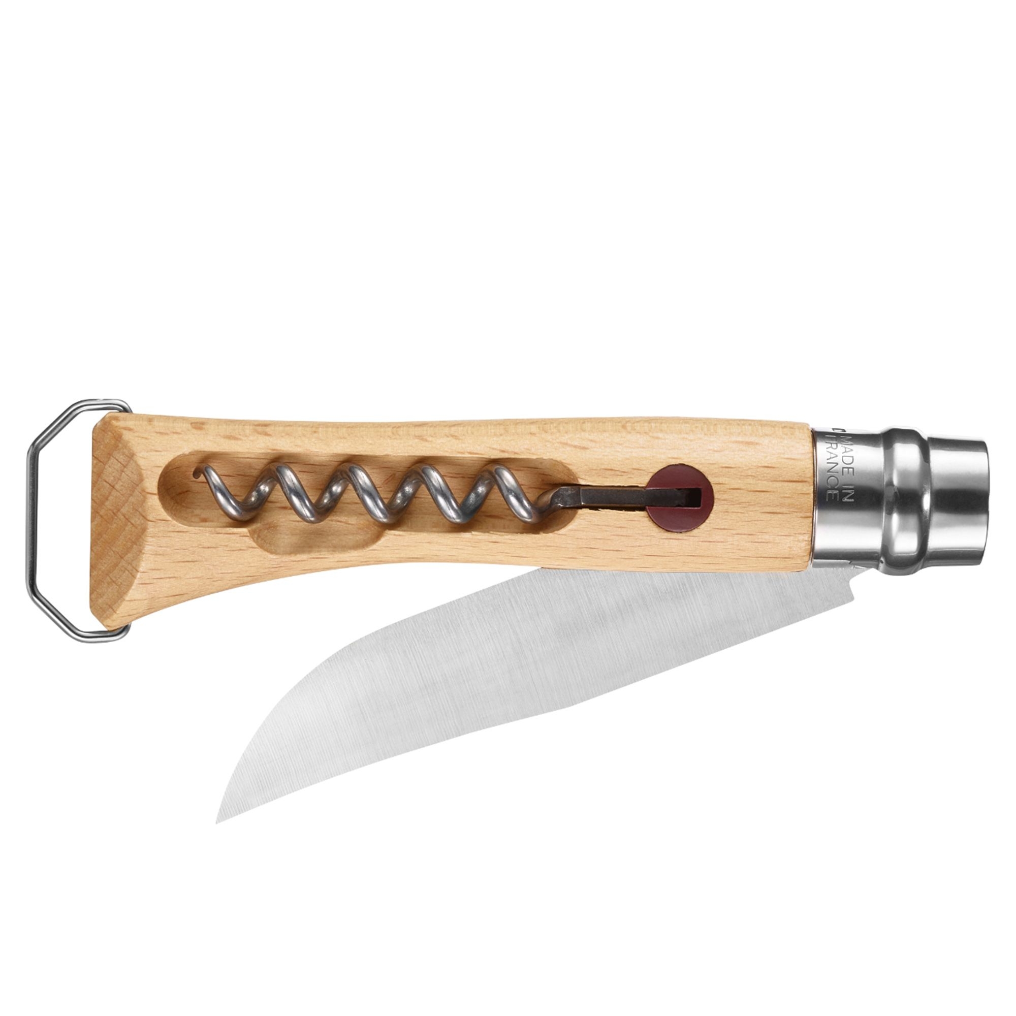 Opinel - Pocket knife with corkscrew No 10 - 23 cm - beech wood