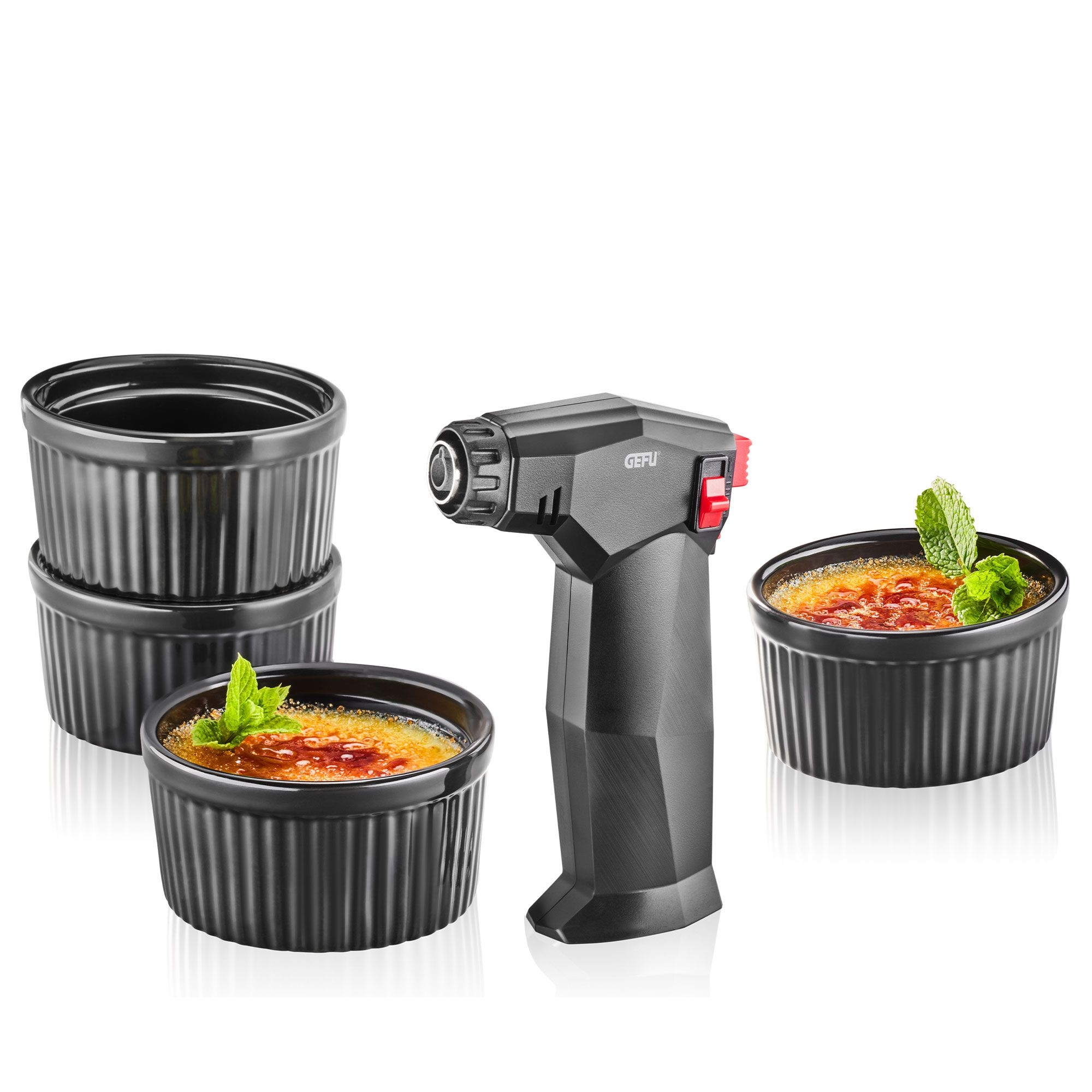 Gefu - Crème Brûlée Set ZUCA, 5 pieces Gefu - Crème Brûlée Set ZUCA, 5 pieces