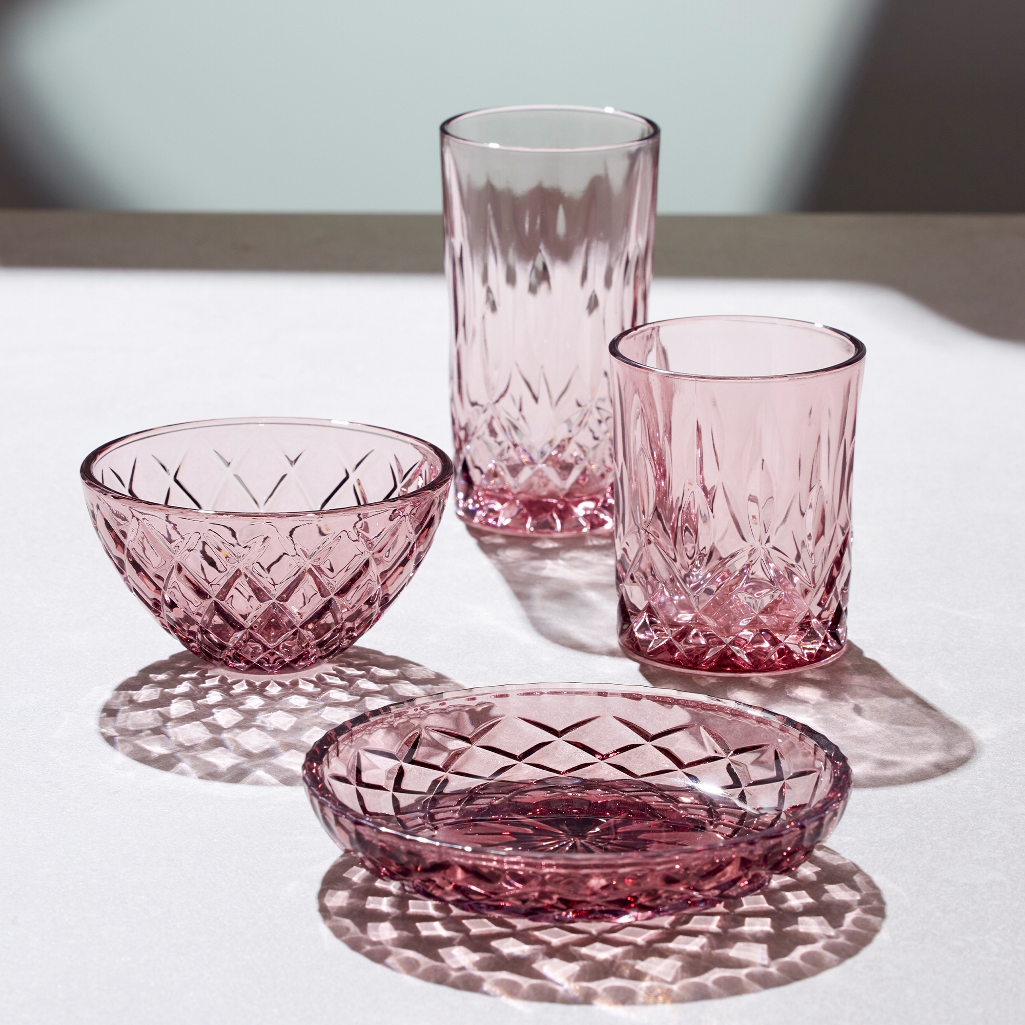 Lyngby Glas -Sorrento - Highball - 4 pcs - Pink
