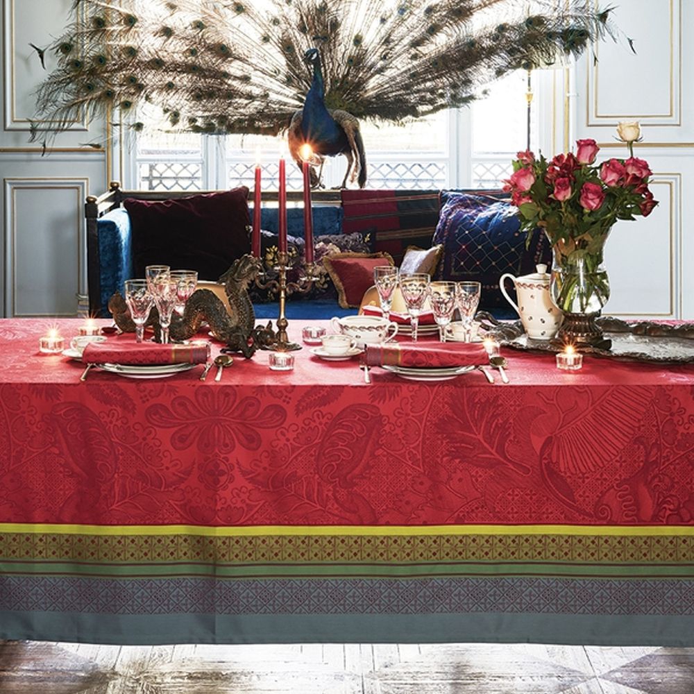 Garnier-Thiebaut Tablecloth - Isaphire Rubis - GS - different sizes