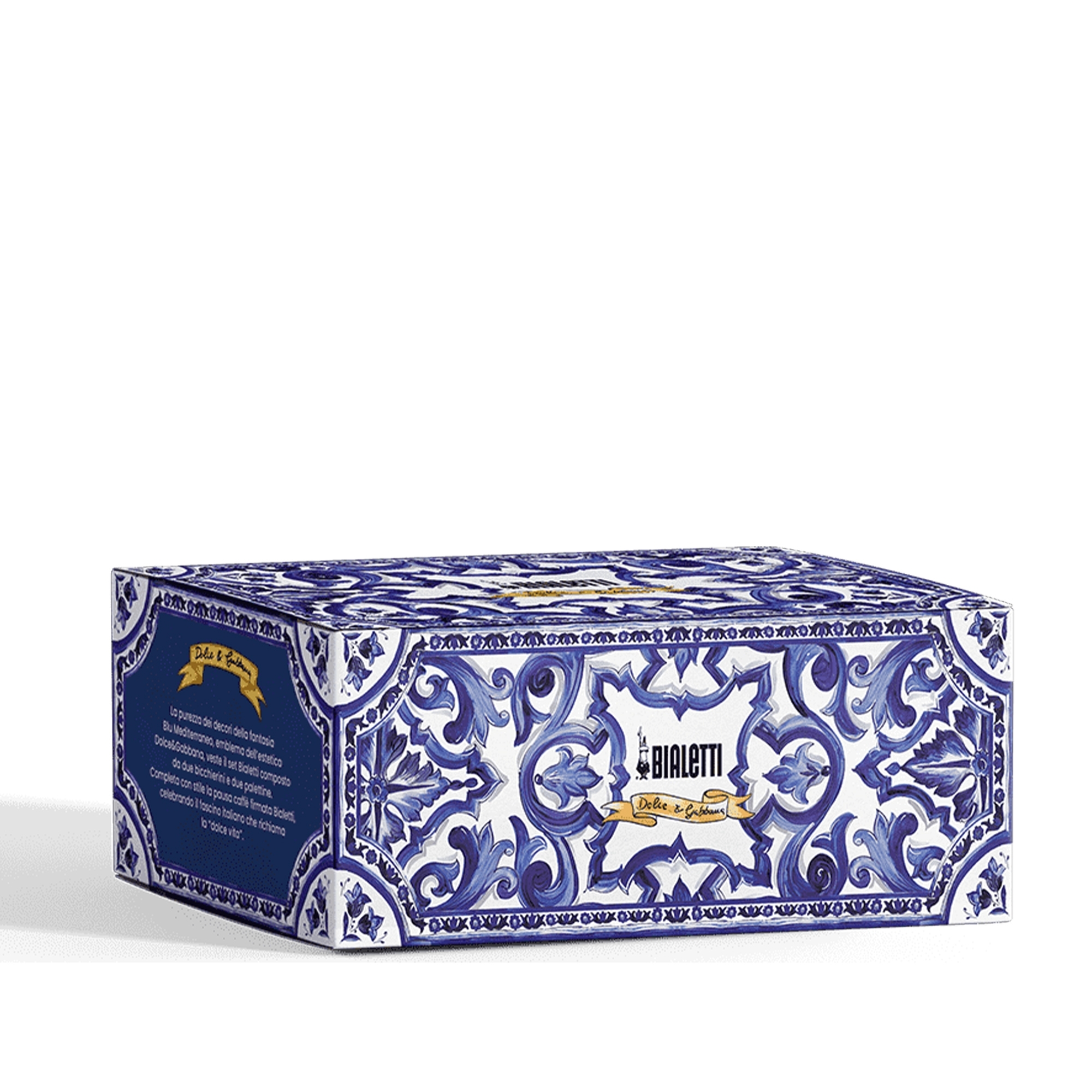 Bialetti - 4-Piece Espresso Cup Set, Dolce & Gabbana Blu Mediterraneo