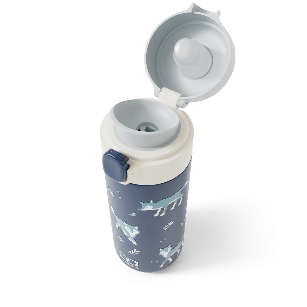 monbento - MB Pop kompakte isotherme Flasche, blau Wolf