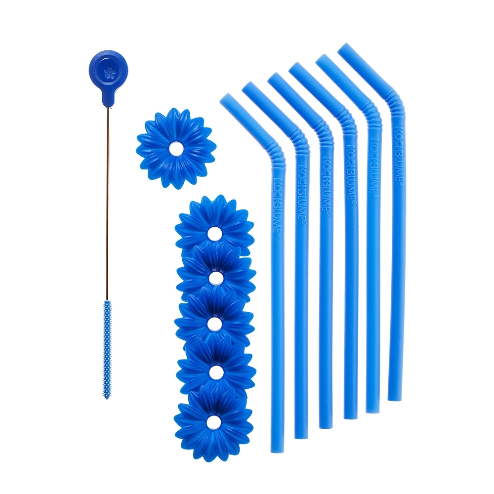 Kochblume - Drinking straw set with brush