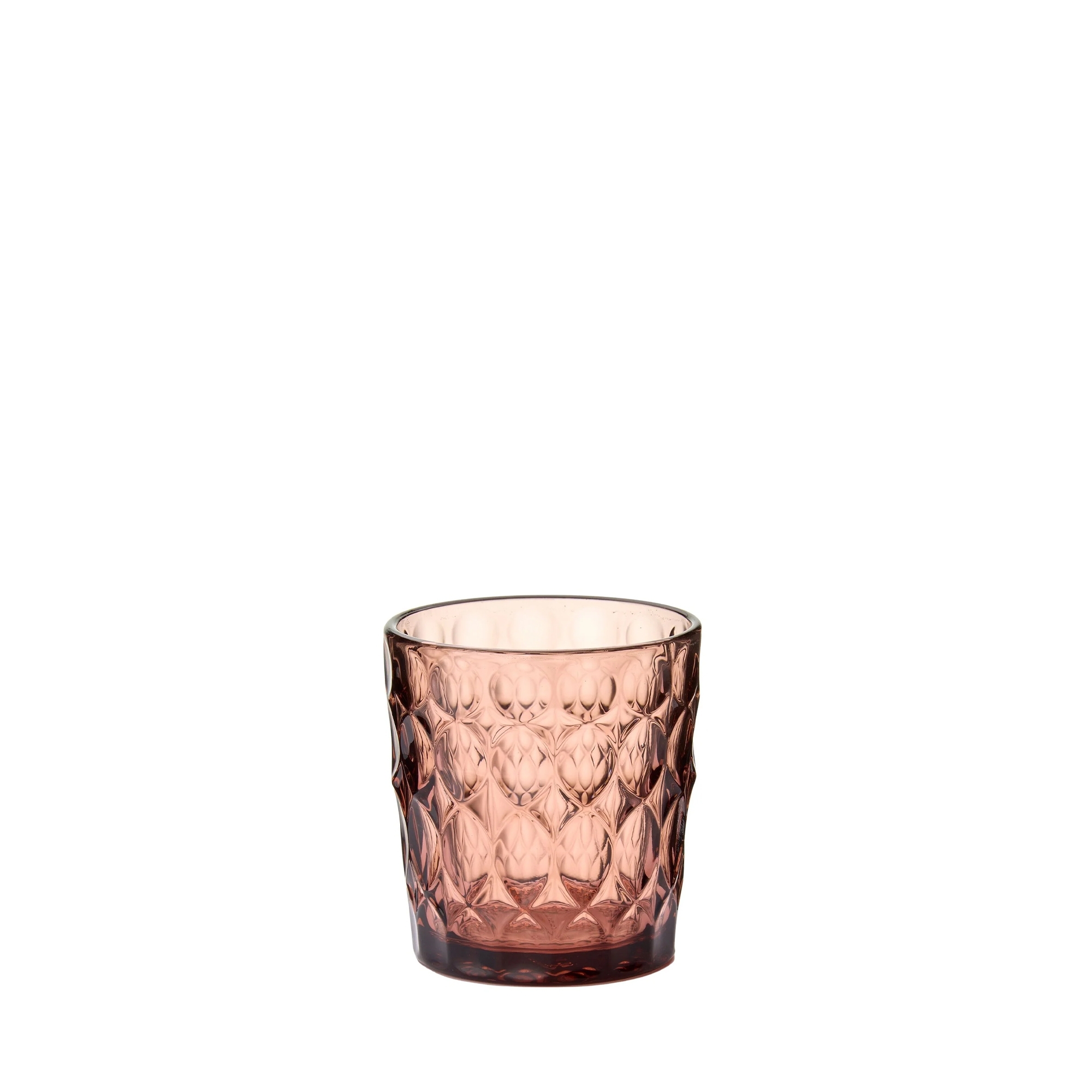 Guzzini – ‘Vanity’ low drinking glass made of real glass, mauve