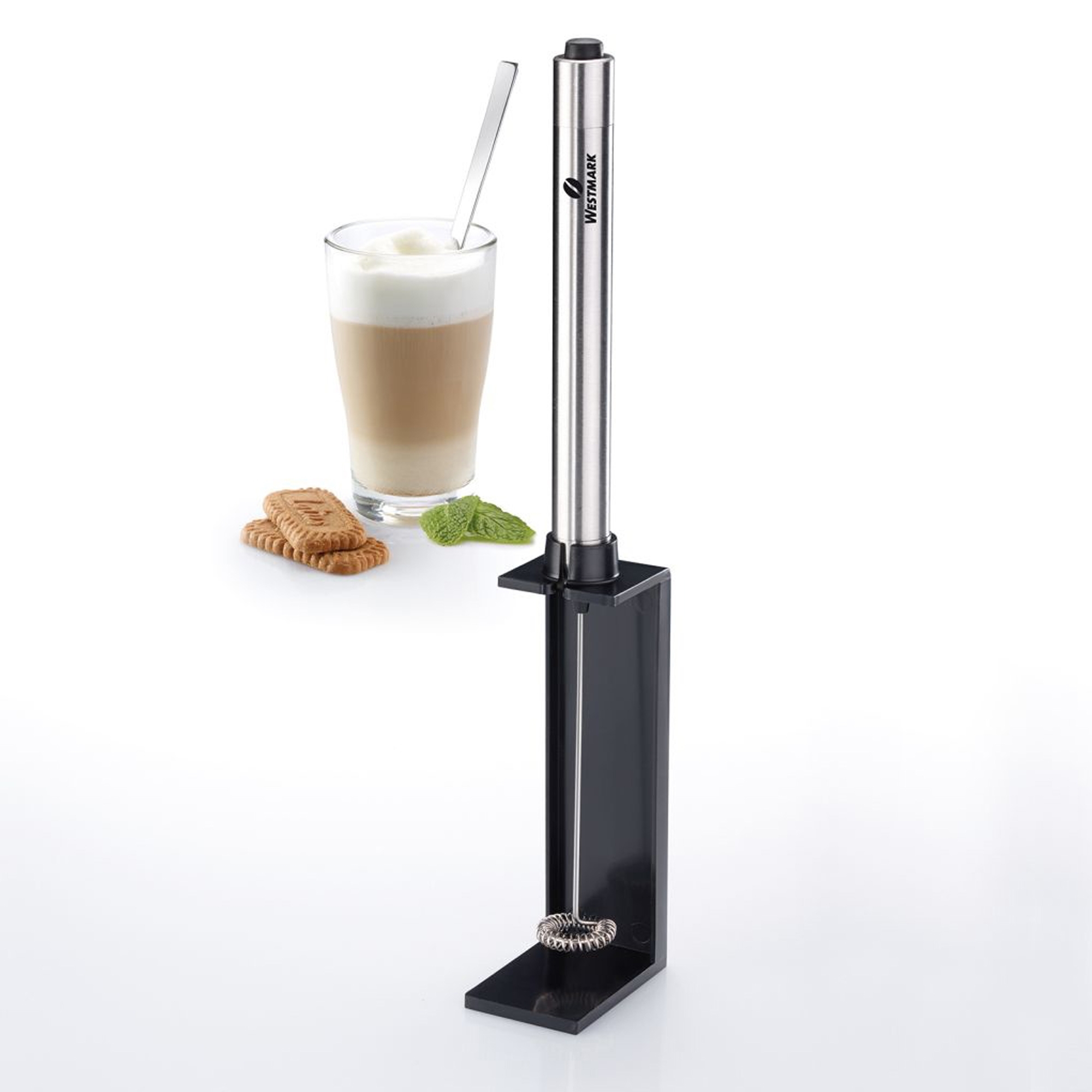Westmark Brasilia milk frother with latte macchiato glass