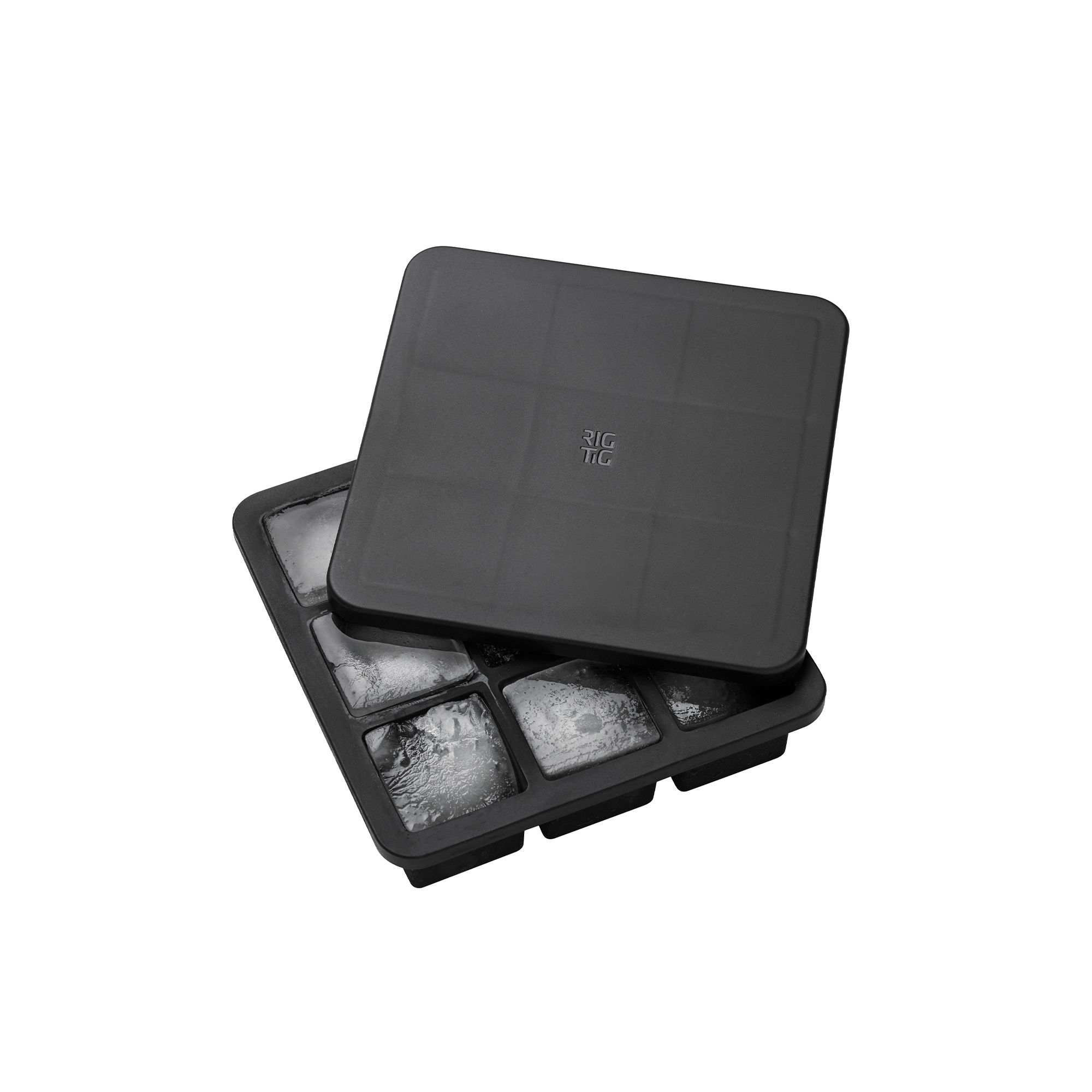 RIG-TIG - Eiswürfelform mit Deckel - FREEZE-IT - schwarz - 5 cm