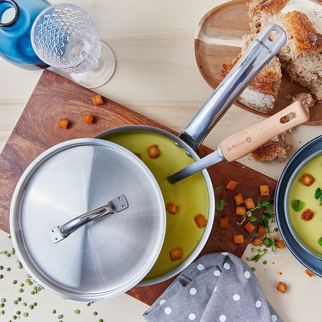 de Buyer - Set of 3 Stainless steel Saucepans - ALCHIMY de Buyer - Set of 3 Stainless steel Saucepans - ALCHIMY