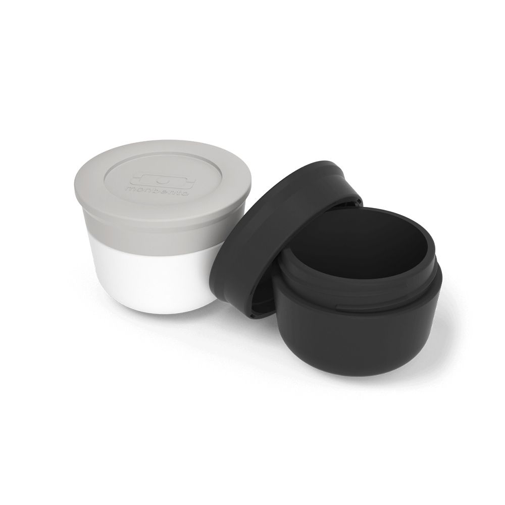 monbento - MB Temple S Grey coton/Black Onyx - Sauce jars, 2 pieces monbento - MB Temple S Grey coton/Black Onyx - Sauce jars, 2 pieces
