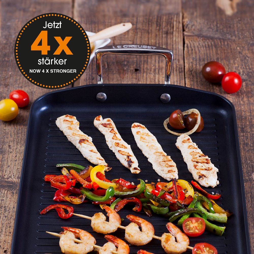 Le Creuset - Aluminium Grillplatte 34x25 cm - Antihaft Le Creuset - Aluminium Grillplatte 34x25 cm - Antihaft