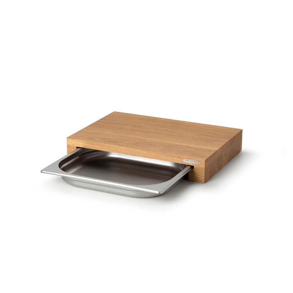 Continenta - cutting board with drawer, oak