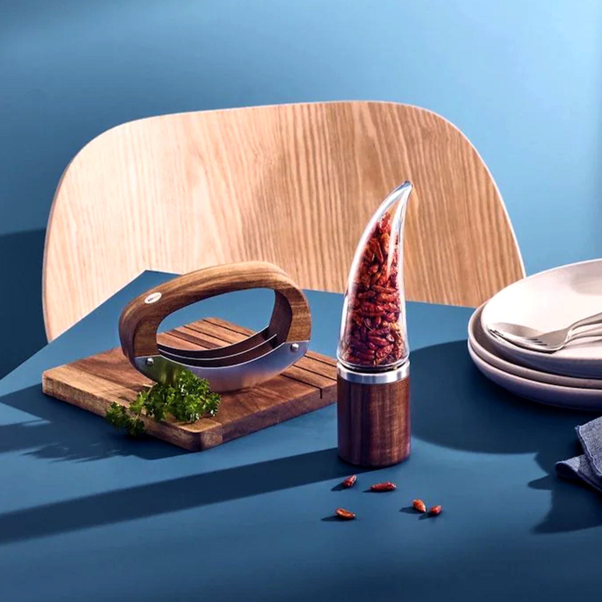 AdHoc - Mincing knife RoccaVerde with Cutting Board AdHoc - Mincing knife RoccaVerde with Cutting Board