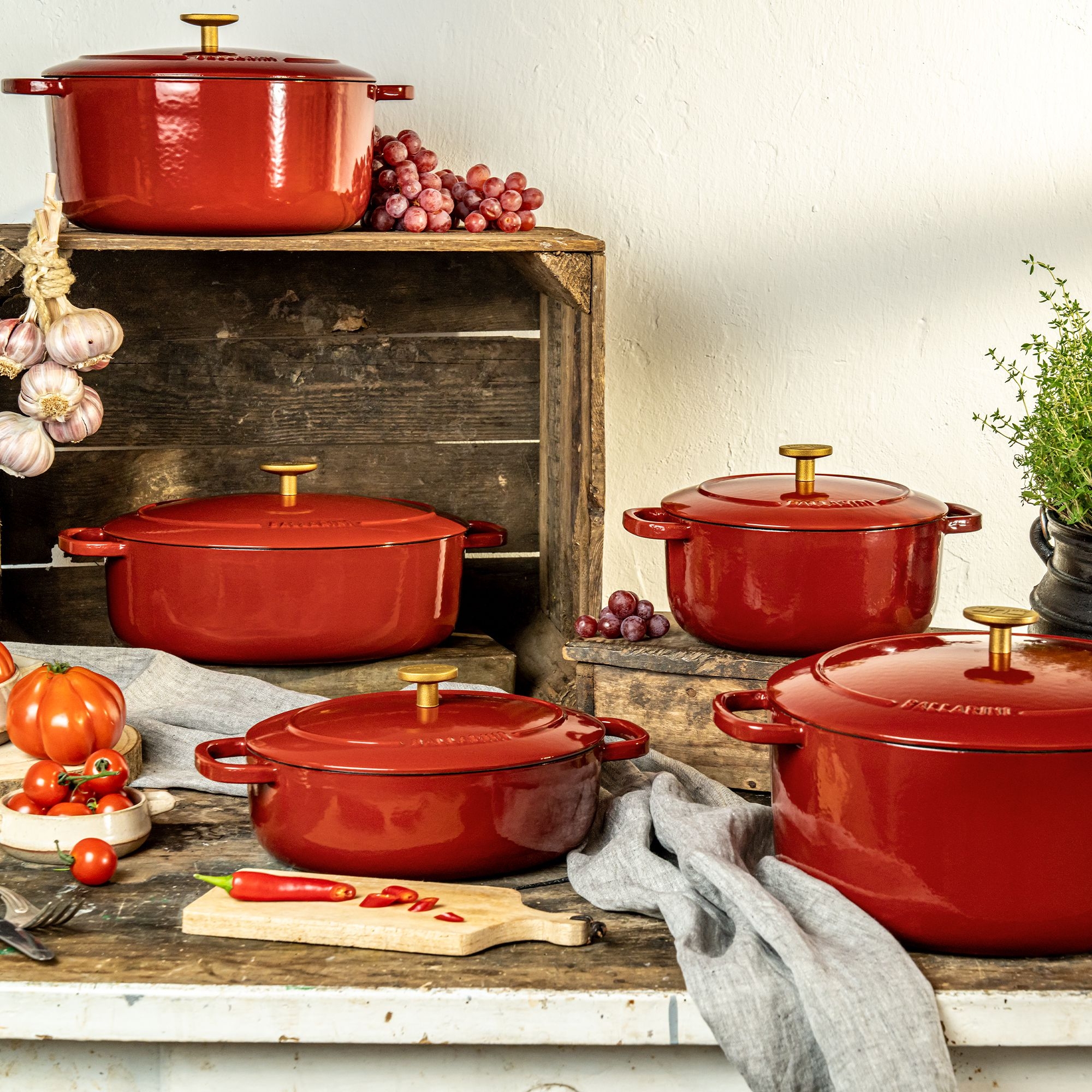 BALLARINI - Cocotte | Bellamonte | 37 cm | oval | Rot