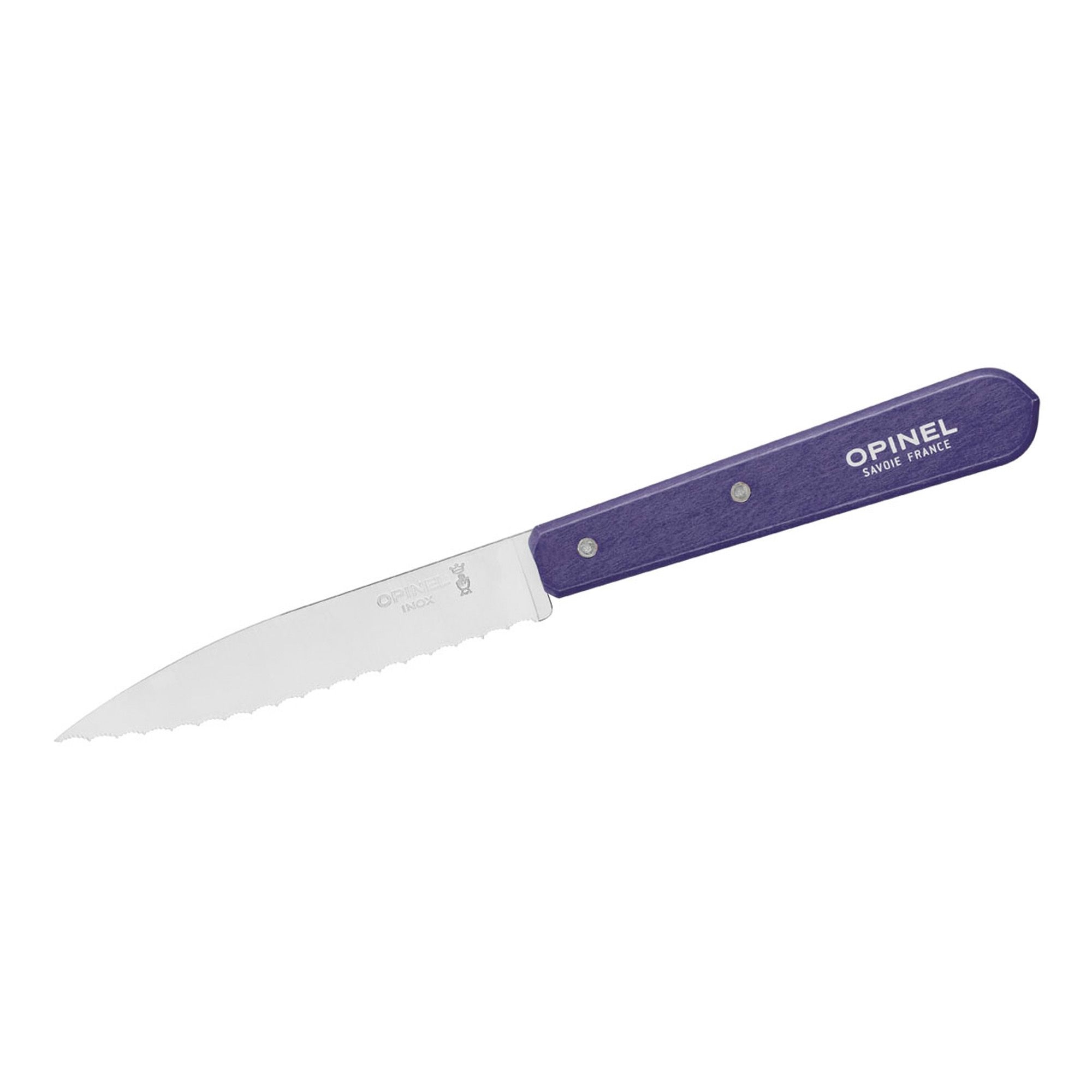 Opinel serrated knife No 113 PAYSAGE with purple handle