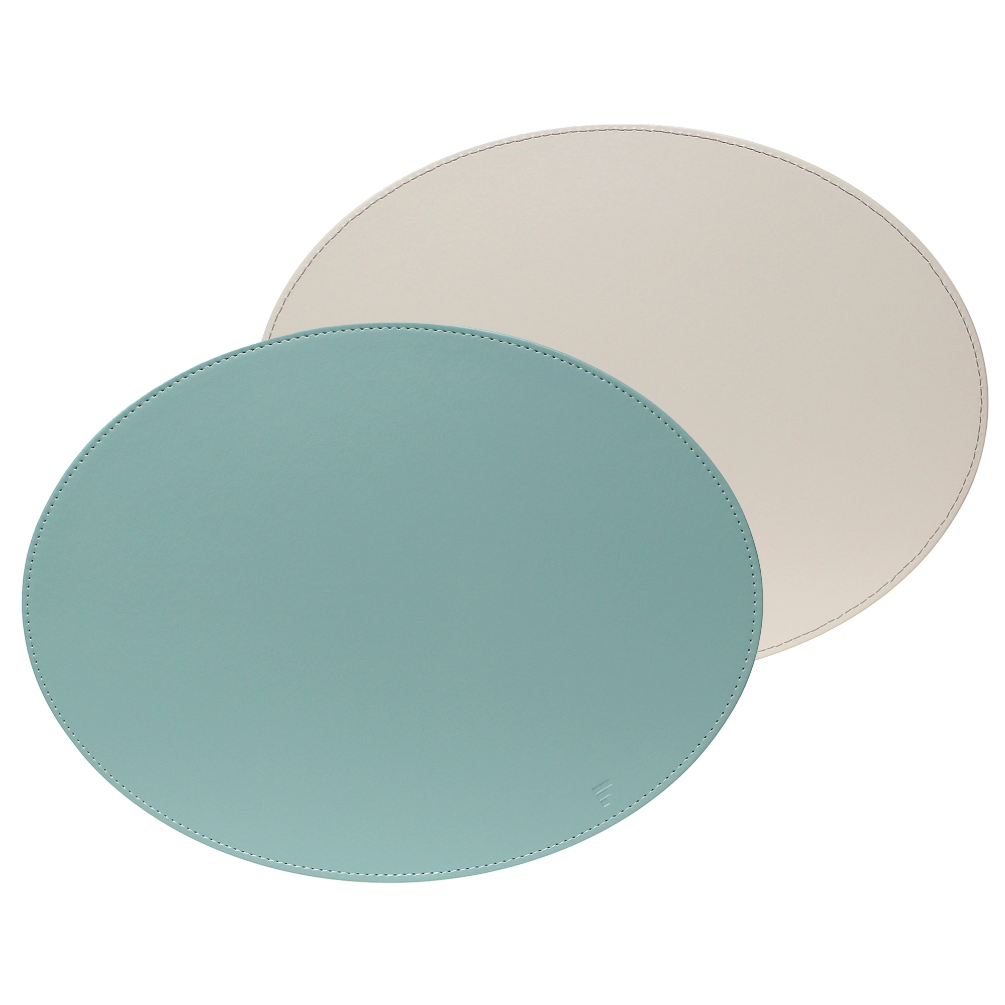 Freeform - Placemat oval - Mint/Ivory - 45 x 34 cm