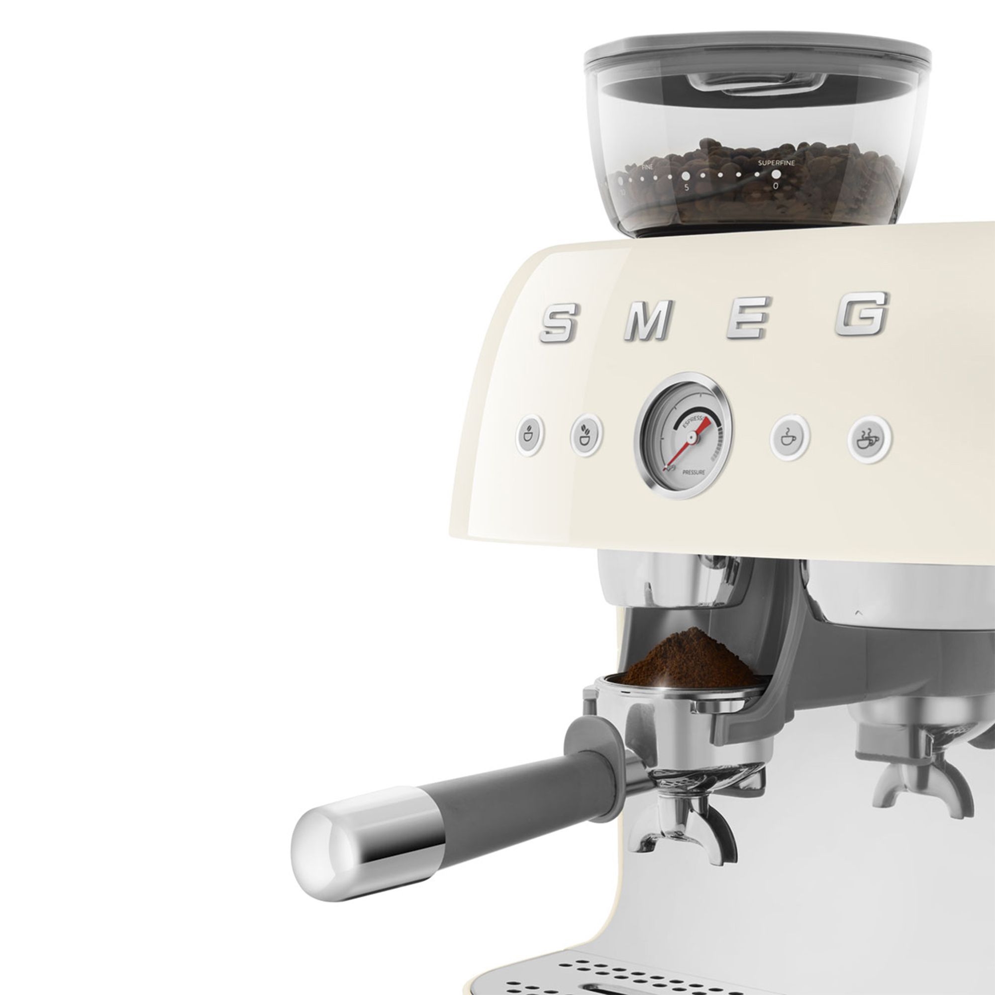 Smeg - Espresso machine with grinder - creme Smeg - Espresso machine with grinder - creme