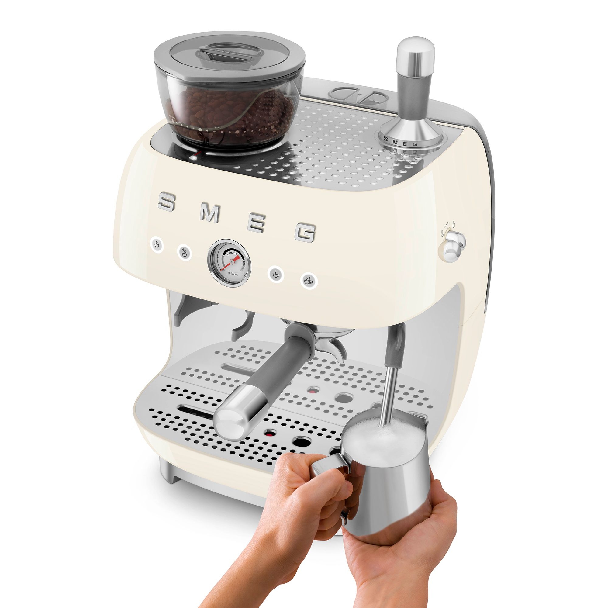 Smeg - Espresso machine with grinder - creme Smeg - Espresso machine with grinder - creme