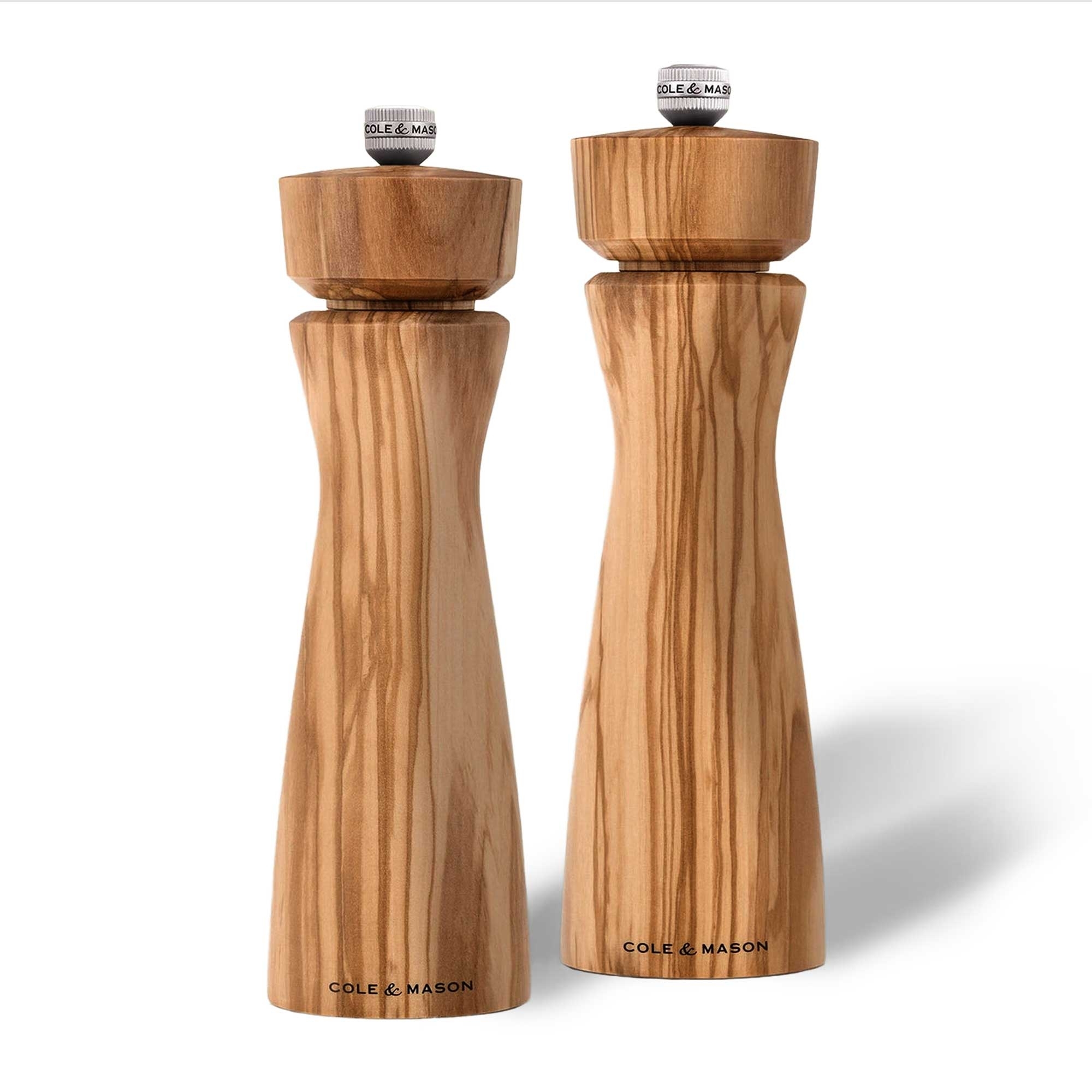 COLE & MASON - Portobello Pepper and Salt Mill Set | Olive Wood