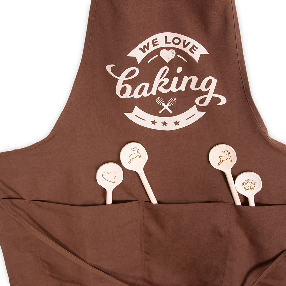 Städter - Baking Apron - We-Love-Baking  - 68 x 80 cm - Brown