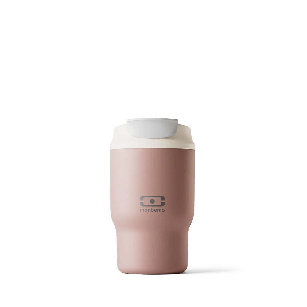 monbento - MB Travel Mug S Insulated Cup with Straw, Pink Moka
