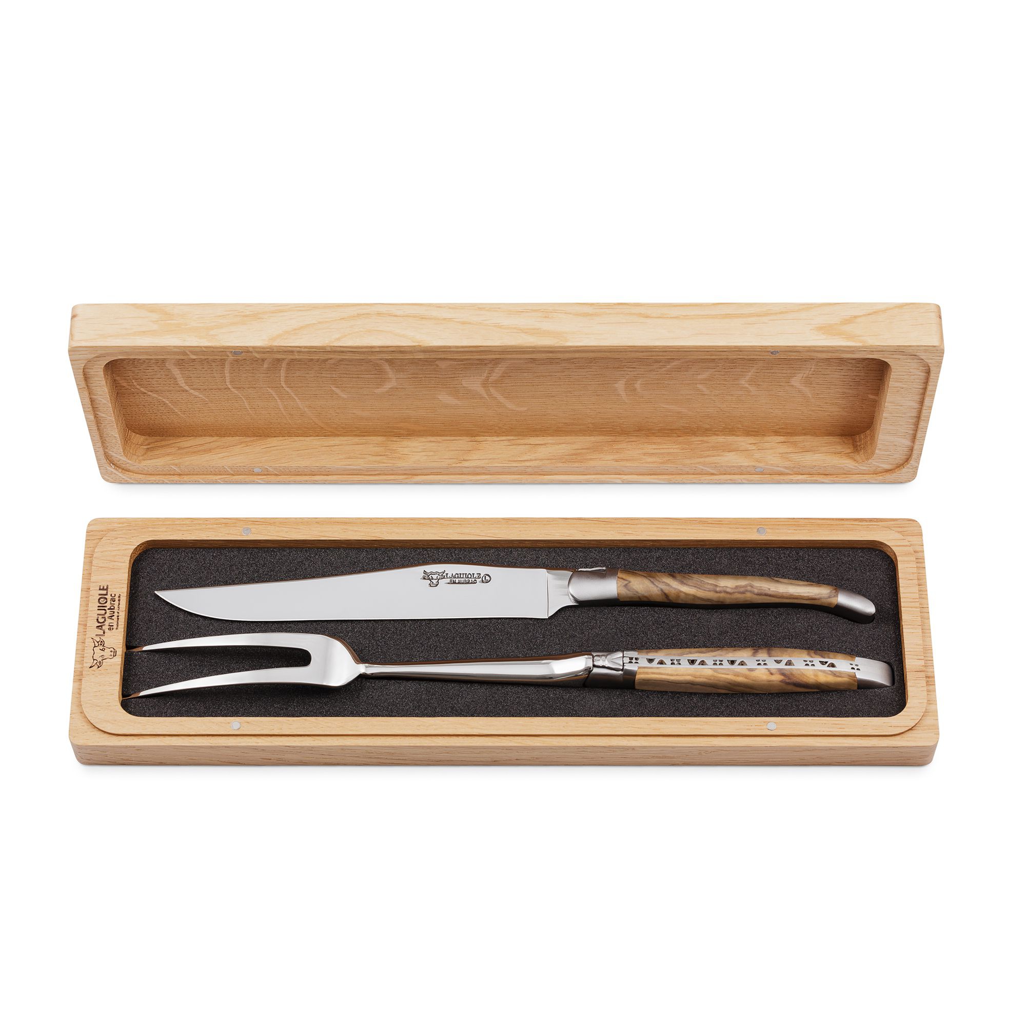 Laguiole - Carving Set forged olive