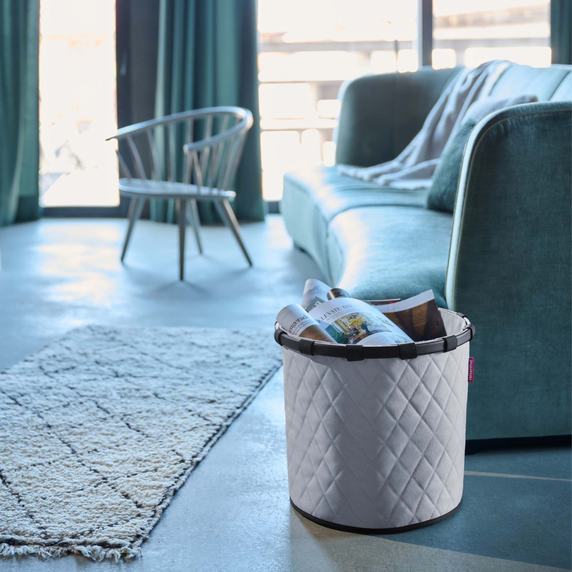 reisenthel - homebasket M - frame rhombus  light grey reisenthel - homebasket M - frame rhombus  light grey