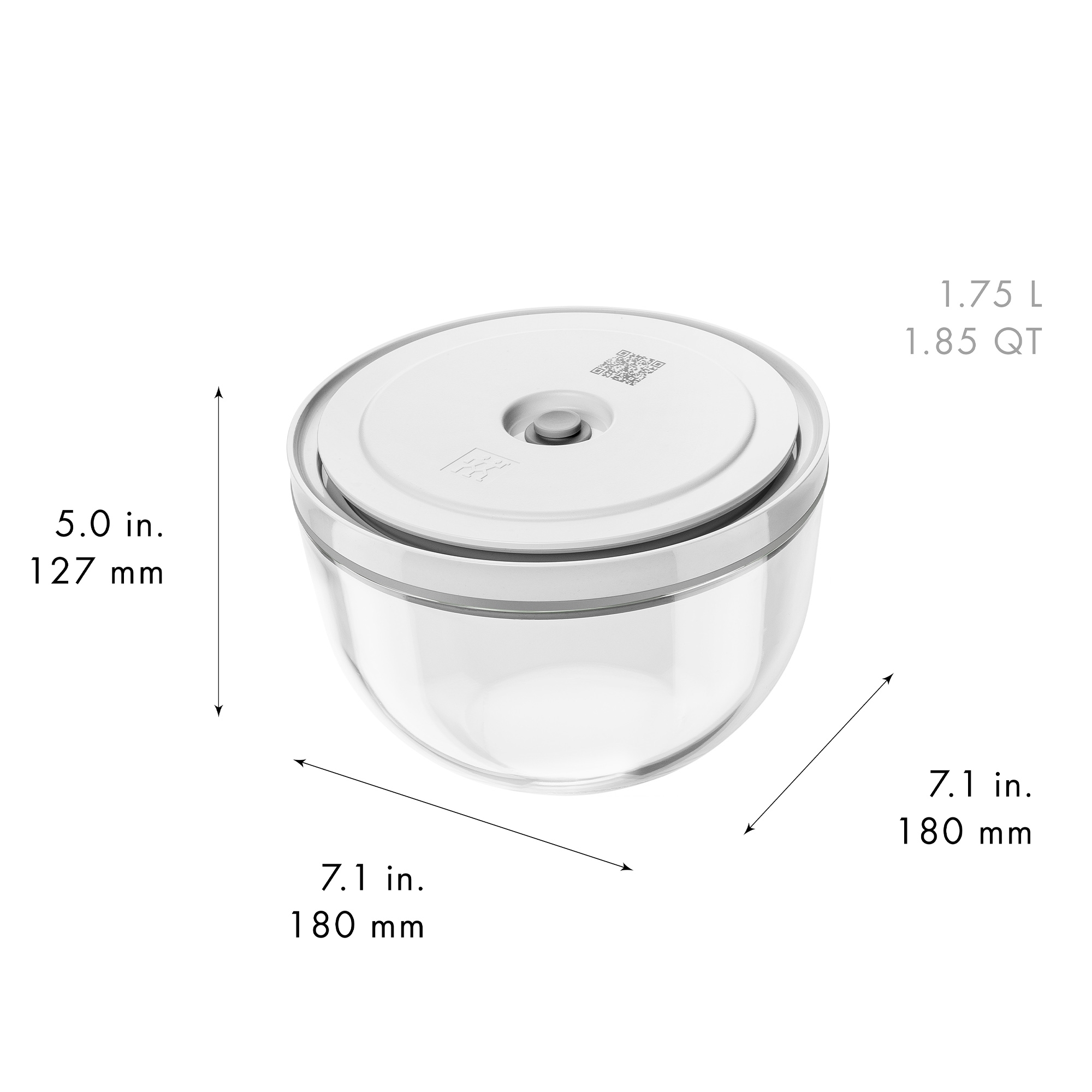 ZWILLING - Vacuum Bowl Set S/M/L | FRESH & SAVE | 6 pcs. | Borosilicate glass