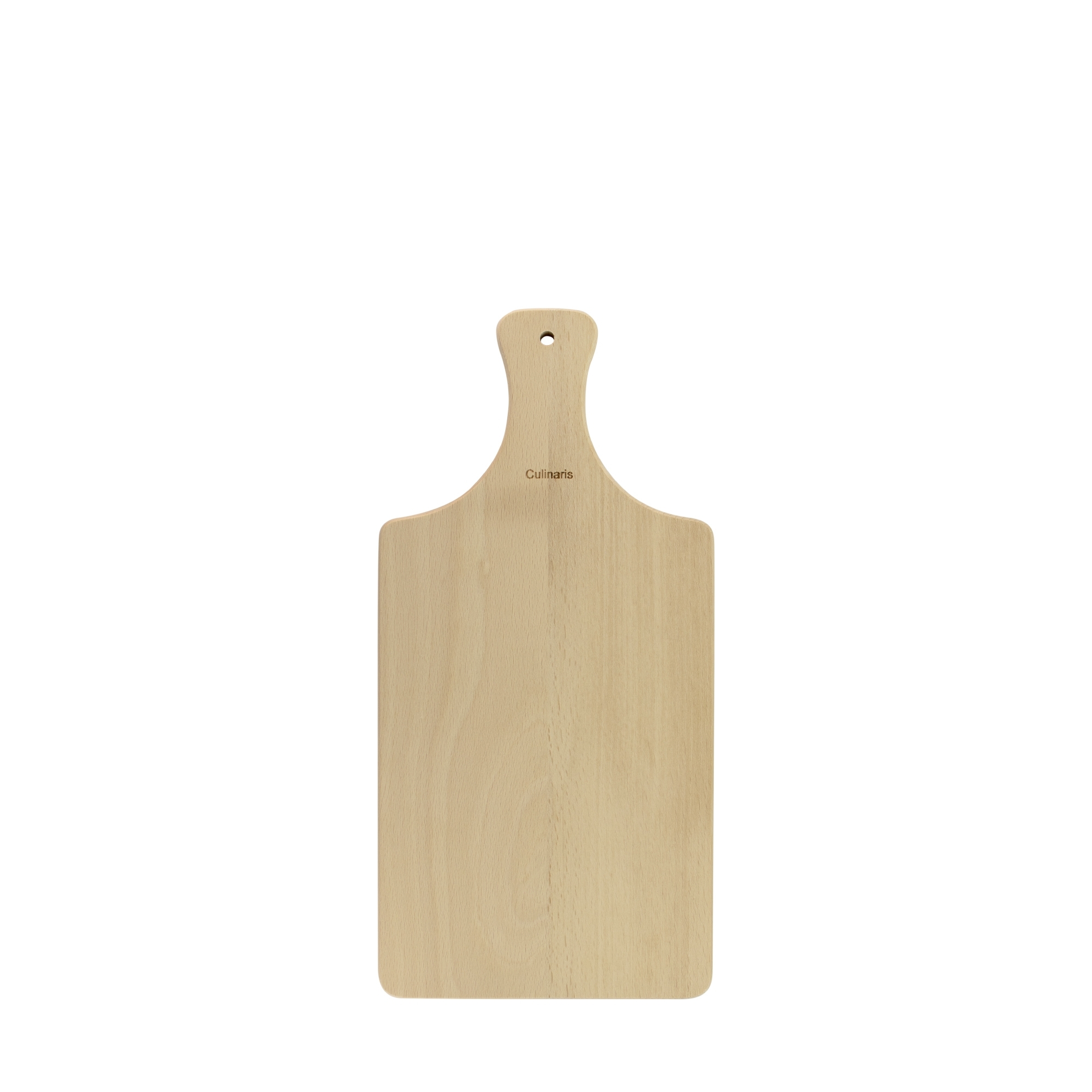 Rectangular wooden cutting board with handle hole
