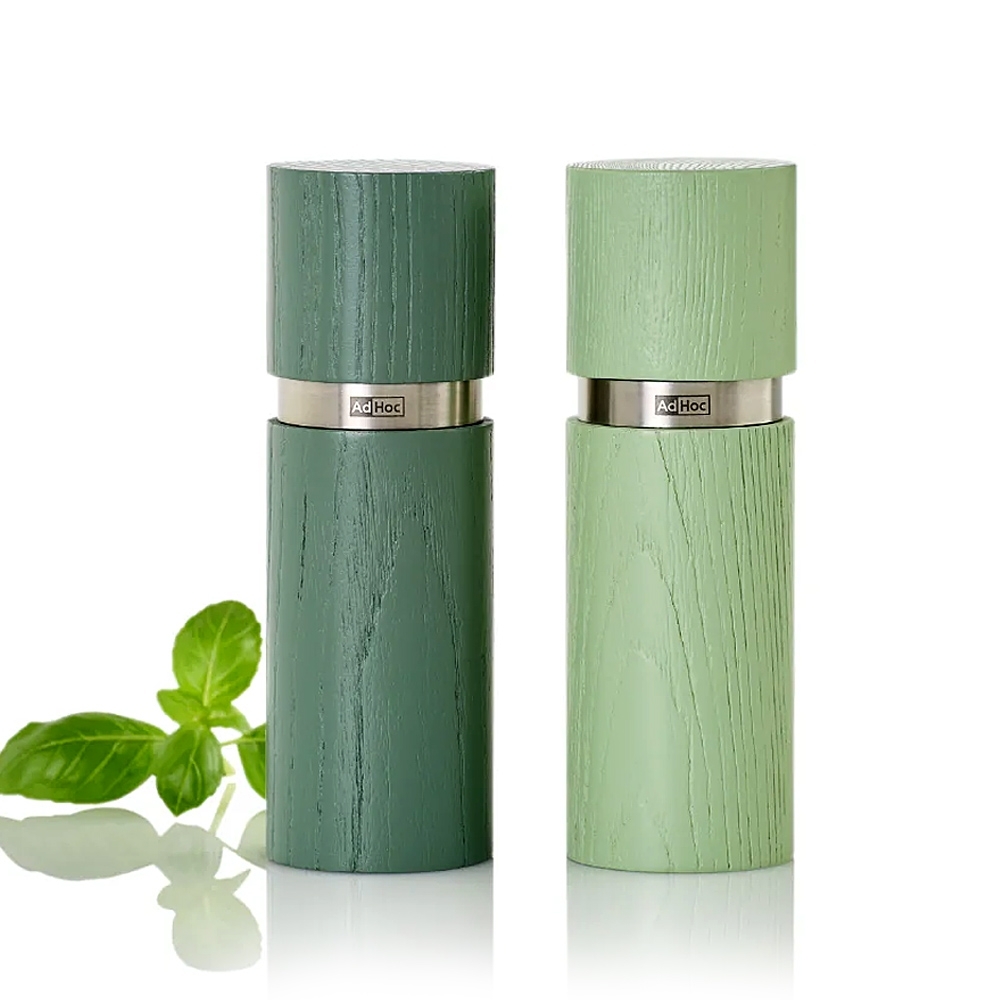 AdHoc Textura Pfeffer- und Salzmühle Set grün 15 cm