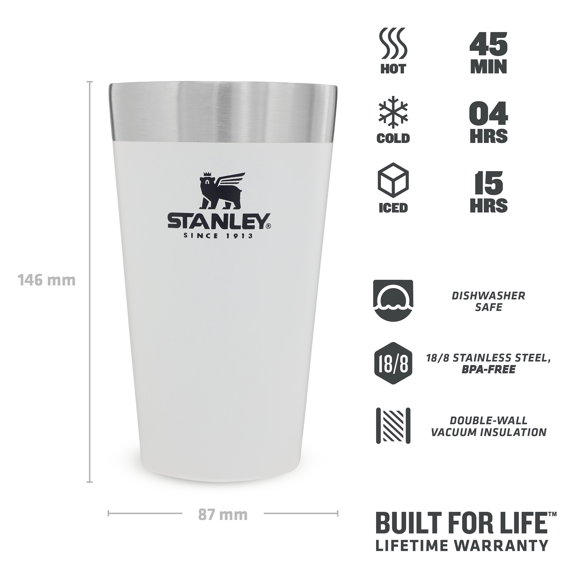 Stanley - Adventure Pint - 0,47 L - polar weiß