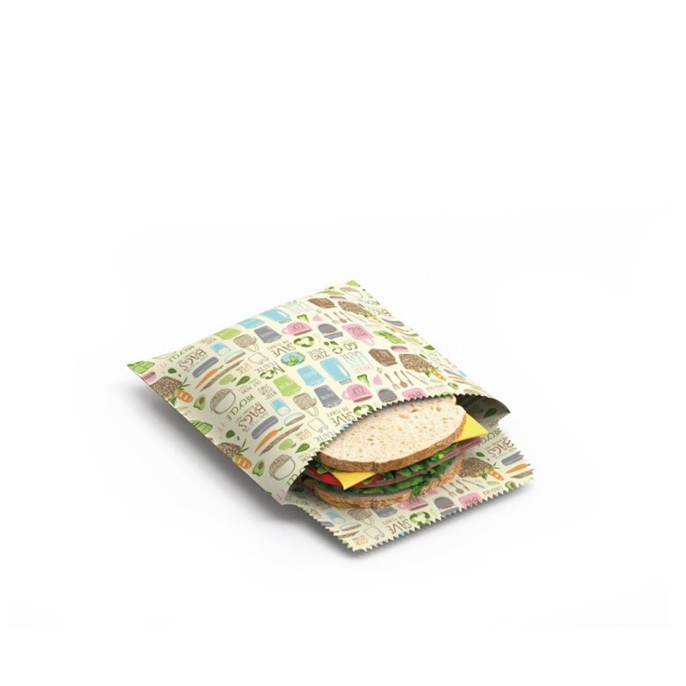 Nuts - Beeswax Wrap Sandwich & Snack bag Set ""Zero Waste""