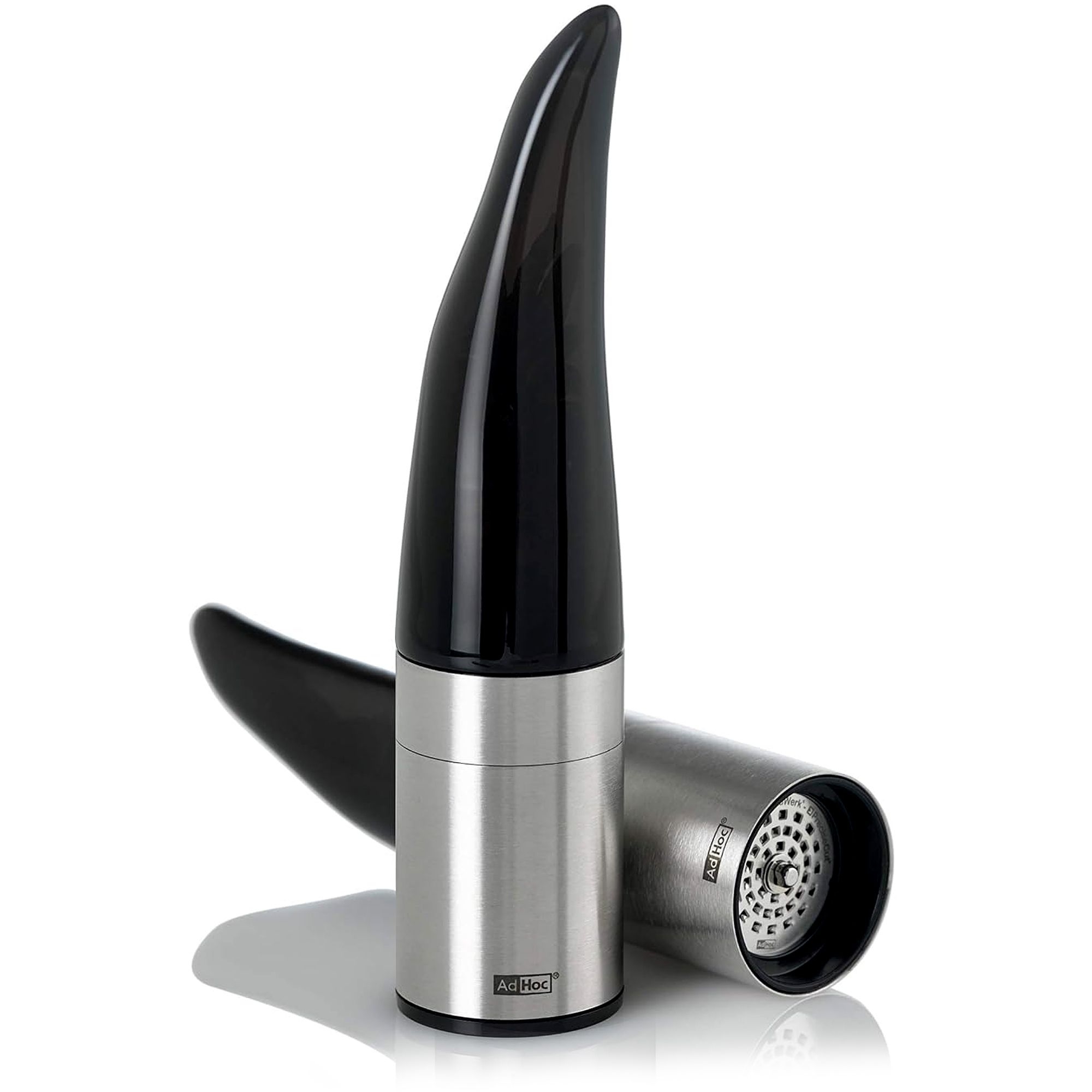 AdHoc PEPE BLACK acrylic and stainless steel chilli mill