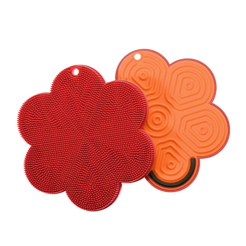 Kochblume - SCRUBBY Plus Blume, rot/orange Kochblume - SCRUBBY Plus Blume, rot/orange