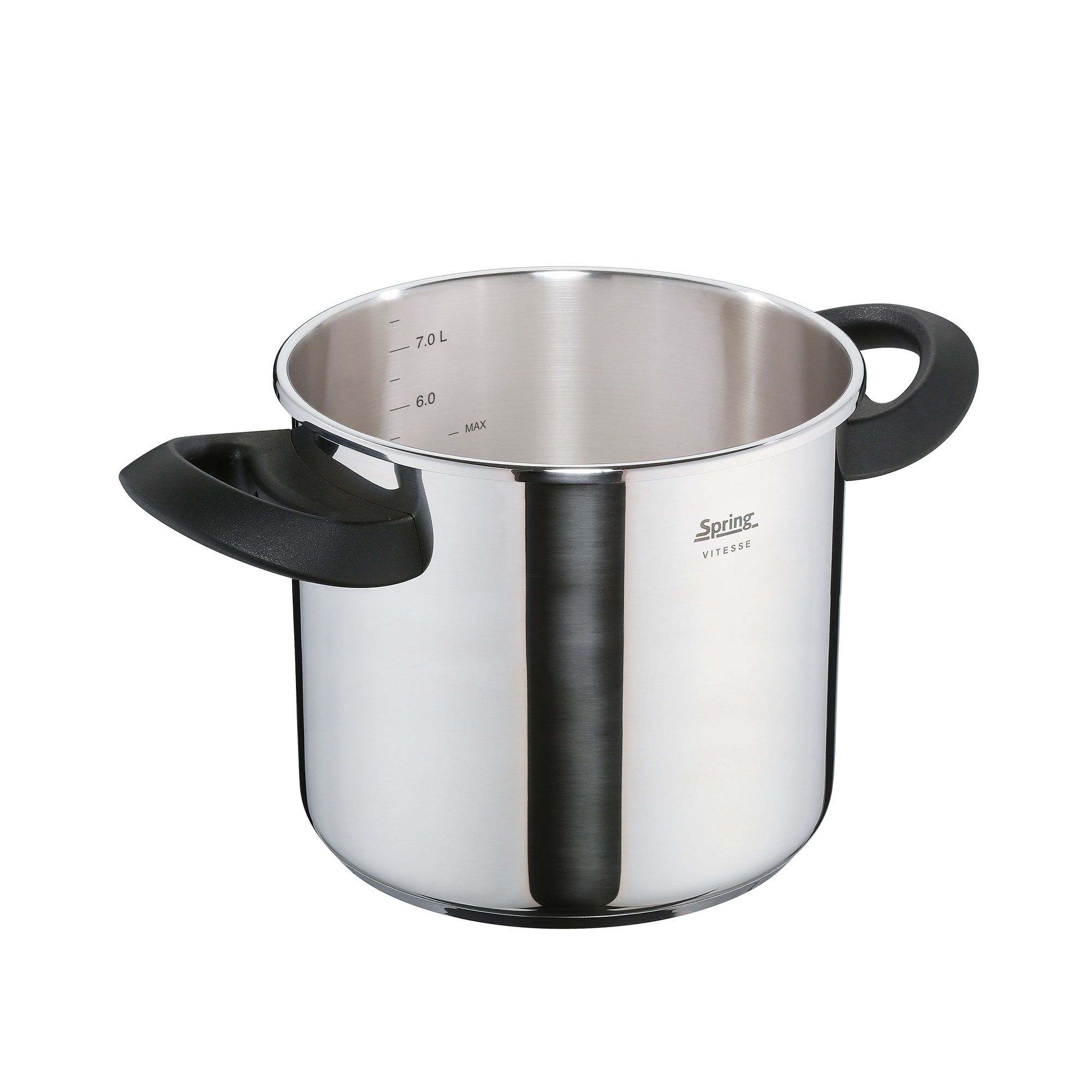 Großer Spring Vitesse Kochtopf aus Edelstahl, 7 l
