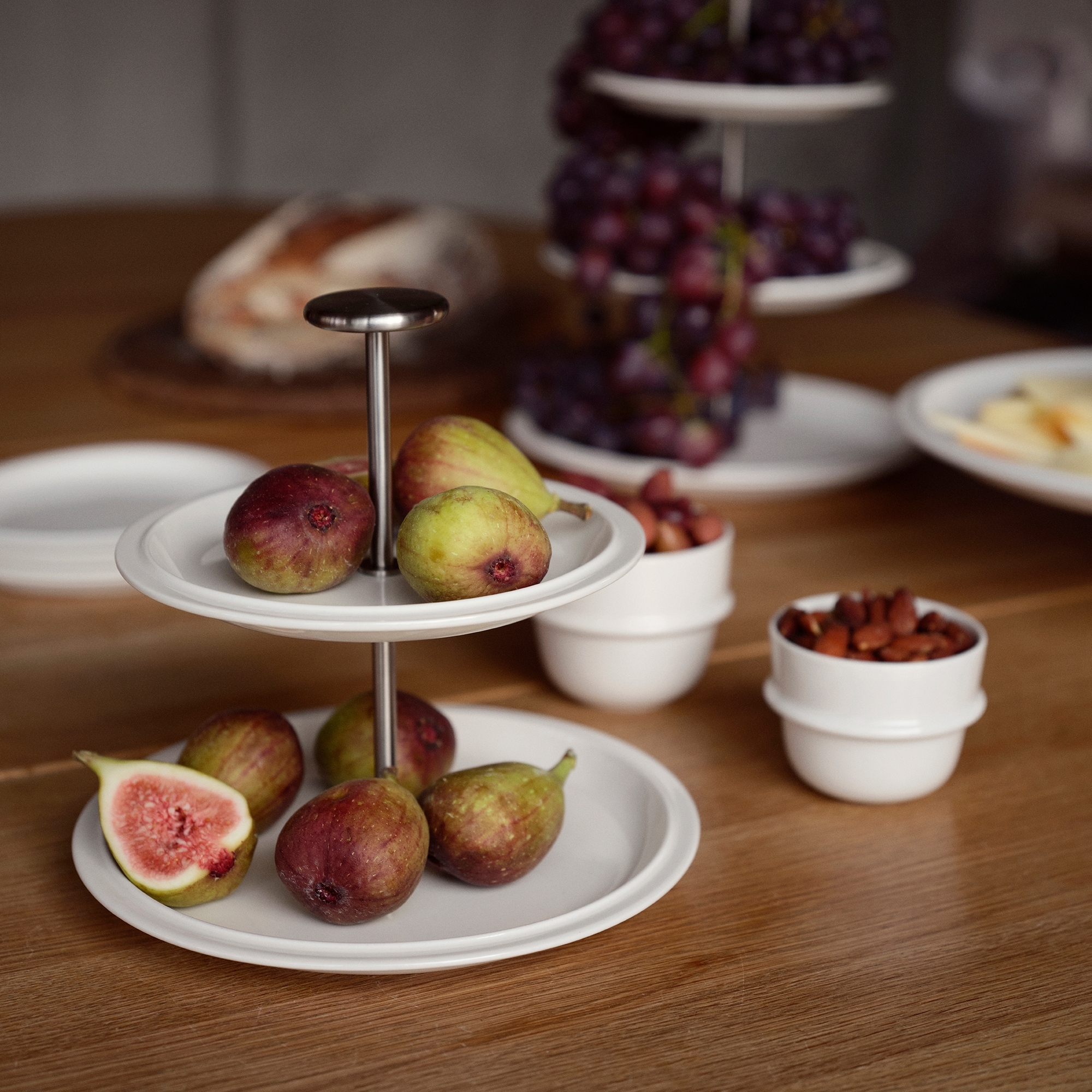Zone - Eau Serving Stand, 2 tiers - Offwhite - 20 cm