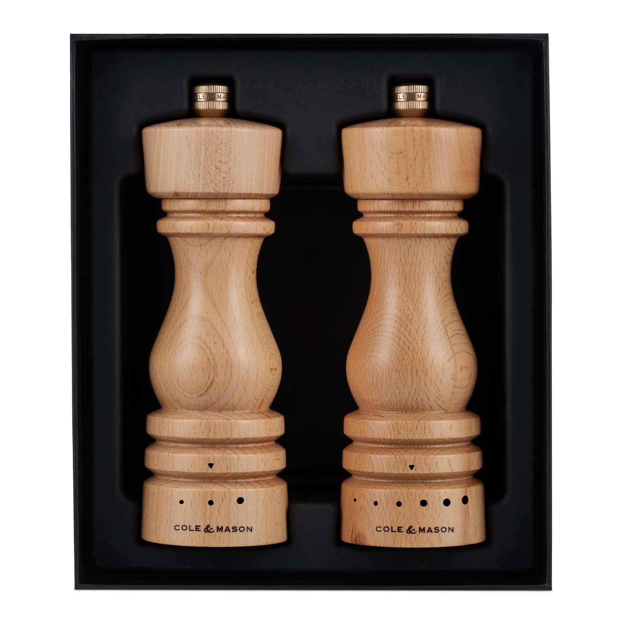 COLE & MASON - London Grind Select Pepper and Salt Mill Set - 18 cm | Nature