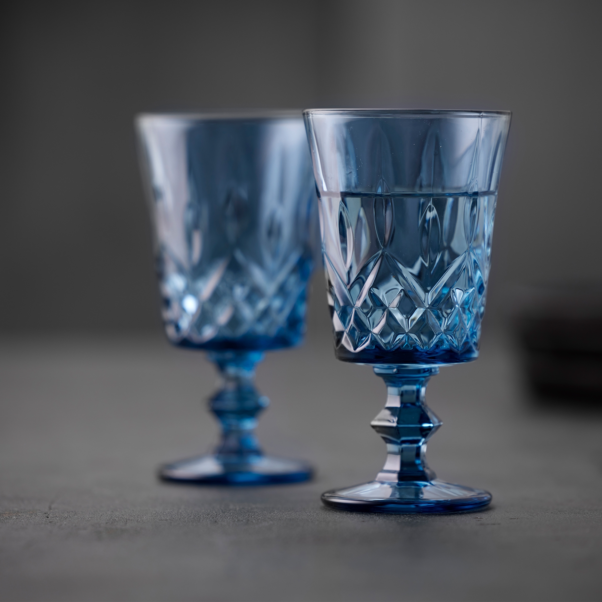 Lyngby glass -Sorrento - Wine glass - Blue - 4 pcs.
