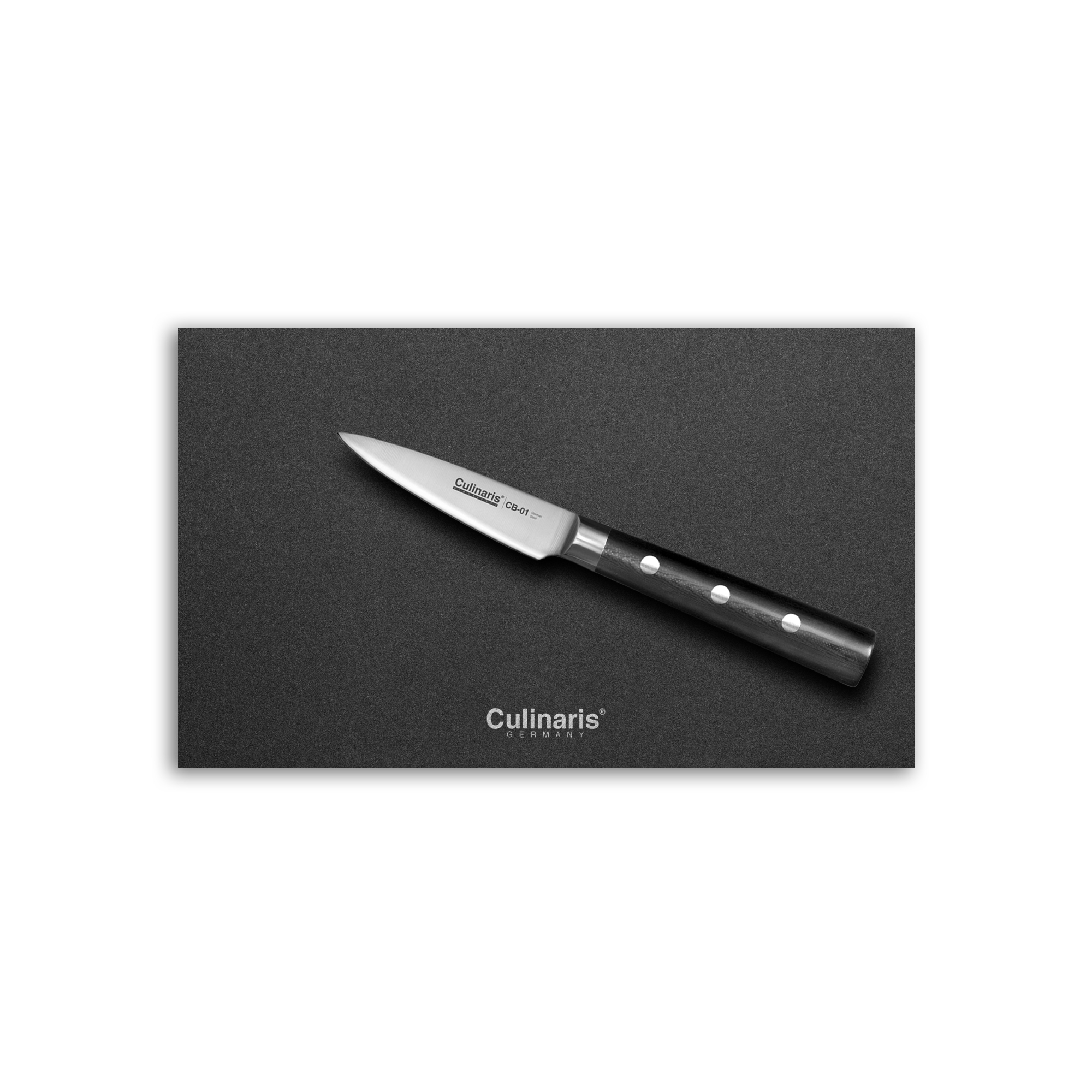 Cutting board NERO - 25 x 15 x 0.7 cm + paring knife | Culinaris Cutting board NERO - 25 x 15 x 0.7 cm + paring knife | Culinaris