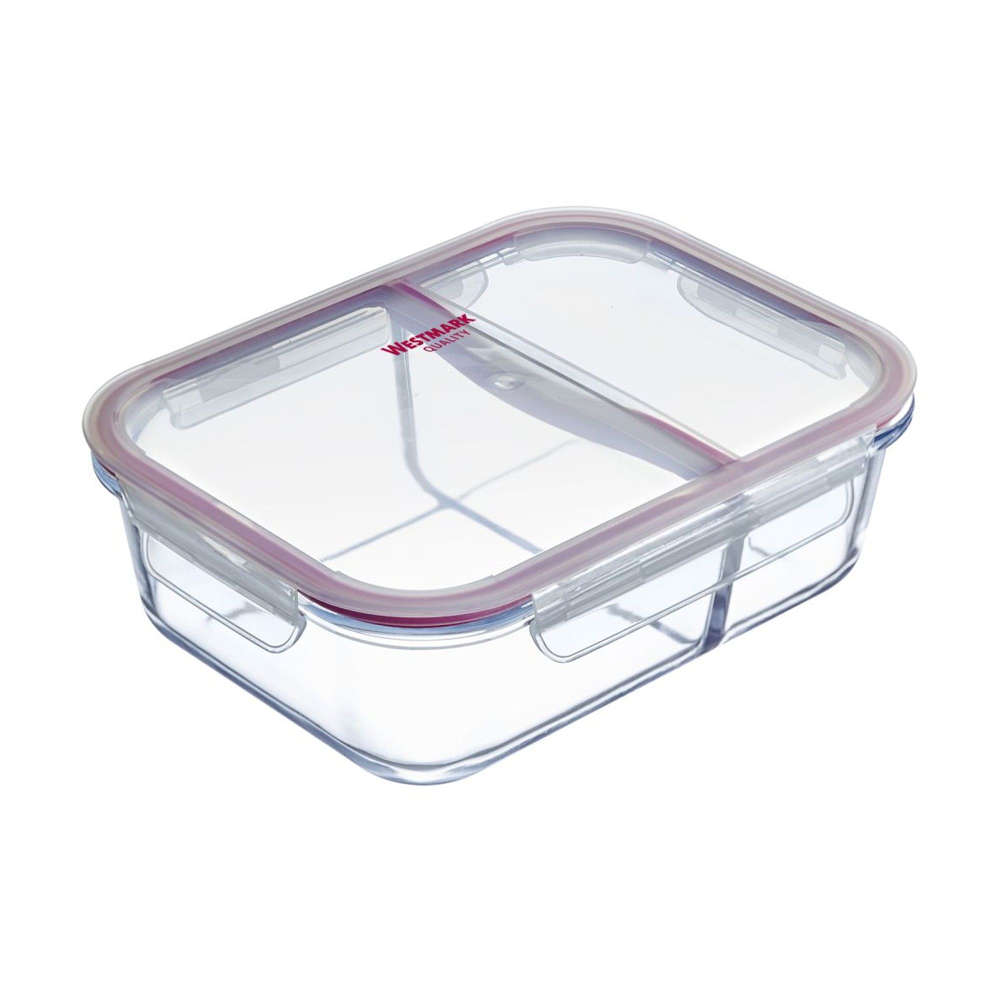 Westmark - Glass food storage box 1380 ml, with 2 separate compartment