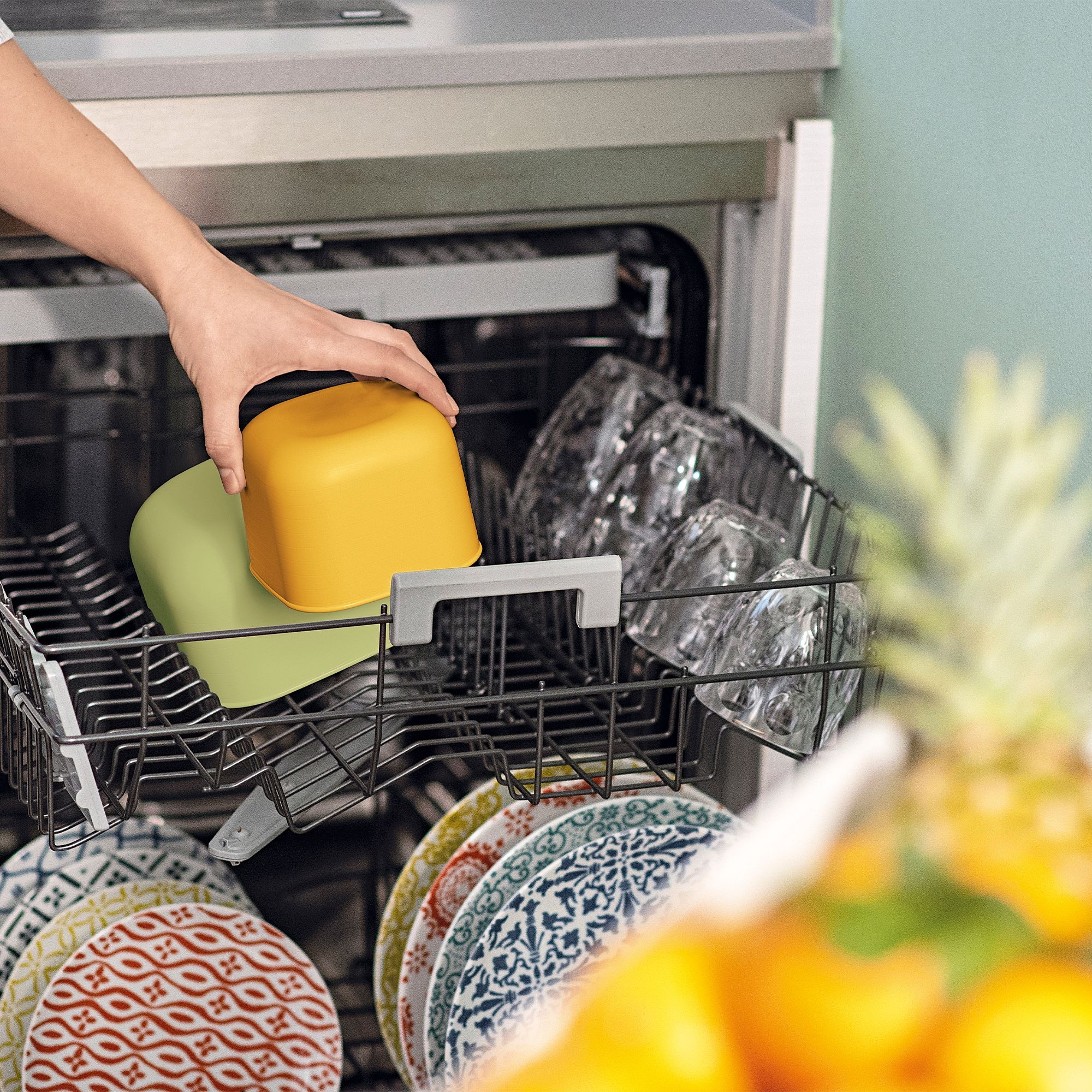 Guzzini - Storage jar Eco Store & More 450ml flat - avocado green