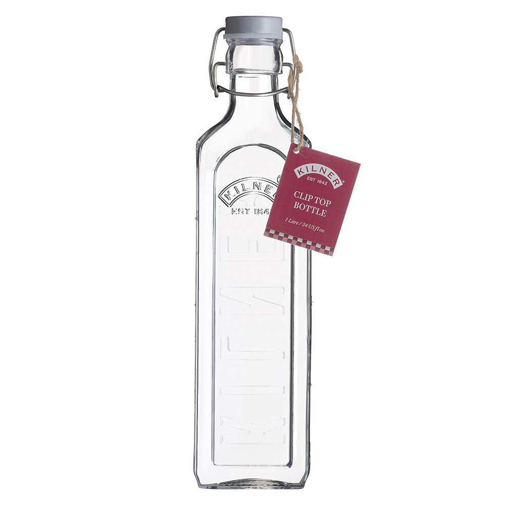 KIL Glasflasche mit Bügelverschluss, eckig - 600 ml