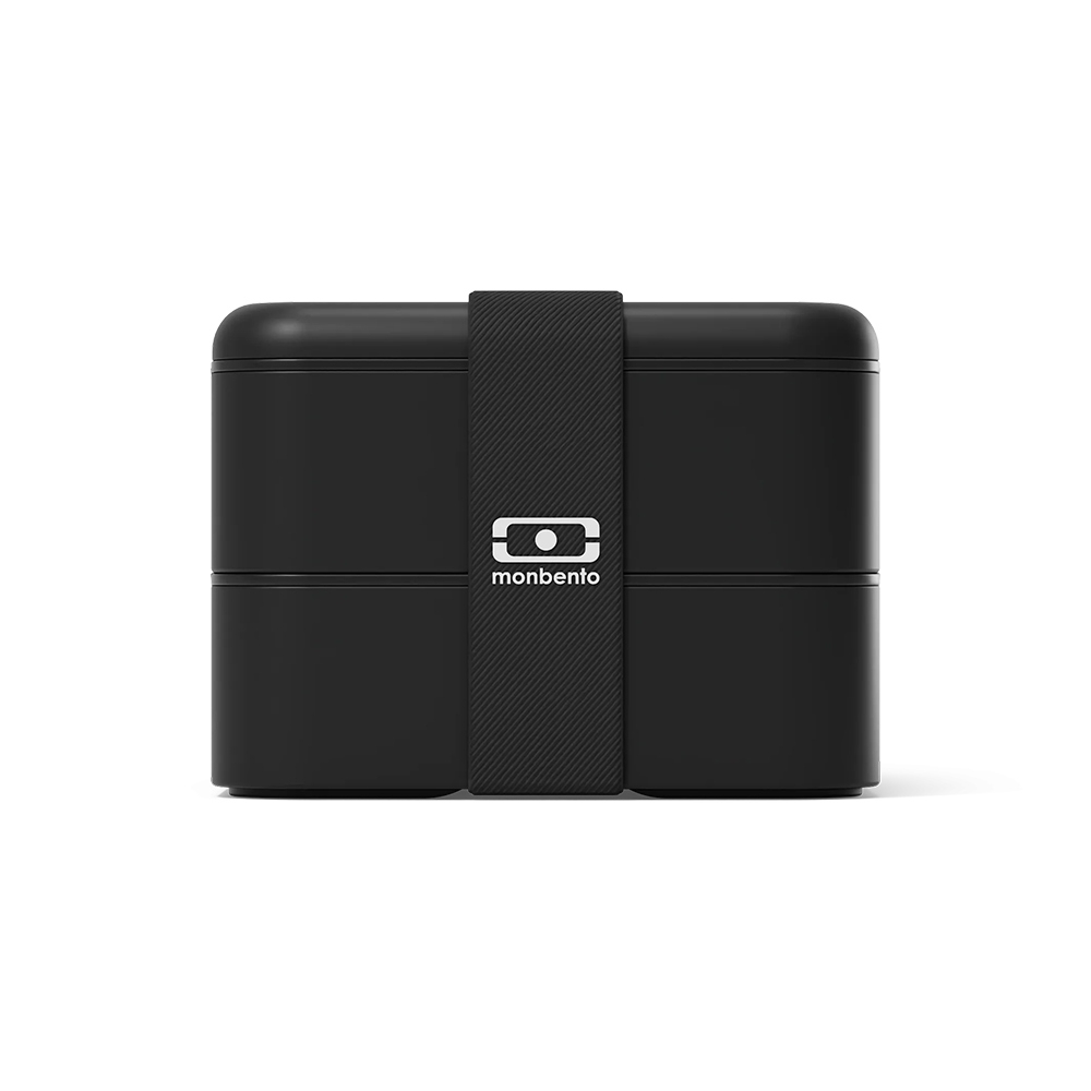 monbento - Flex lunchbox with compartments and cutlery, black