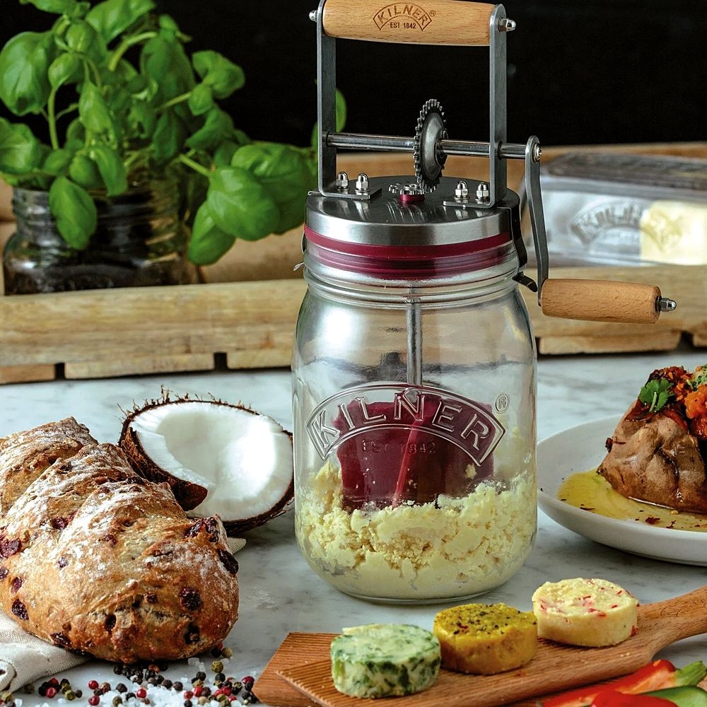 Kilner - Butter churn with rotary handle 1 litre Kilner - Butter churn with rotary handle 1 litre