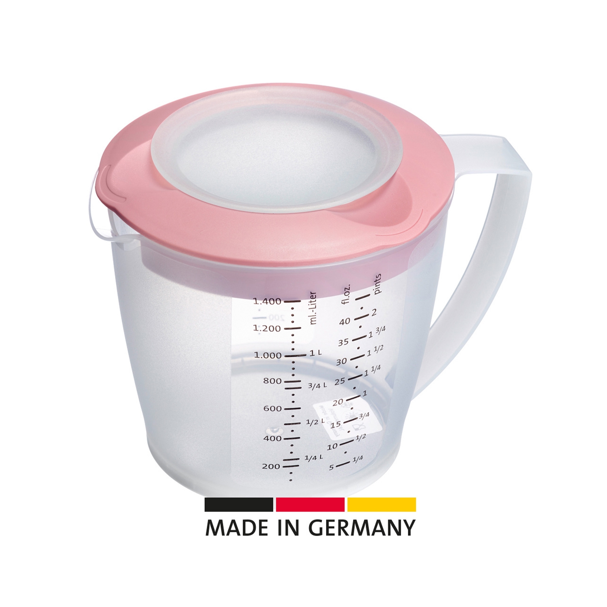 Westmark - Mixing Beaker with Lid - »Helena« - 1,4 L - pink