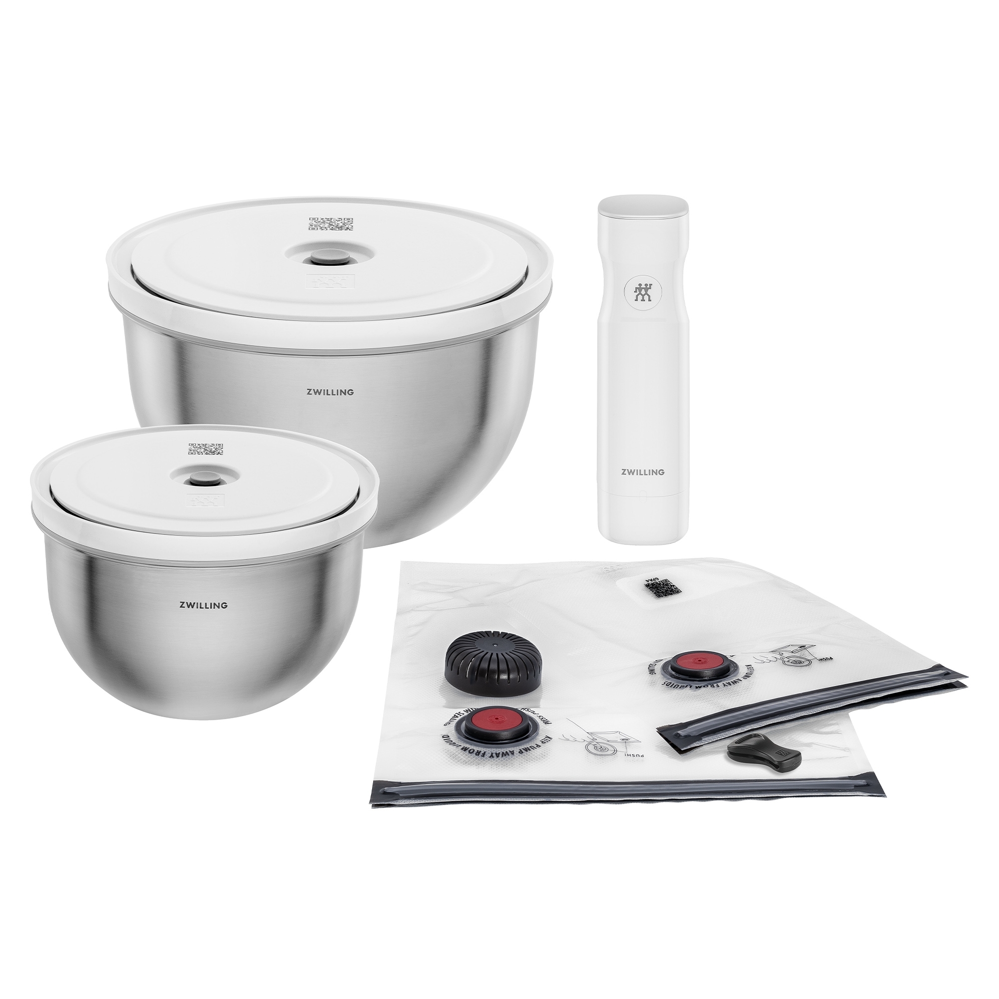 ZWILLING - Vakuum Starter Set / M/L | FRESH & SAVE | 9-tlg. | Edelstahl